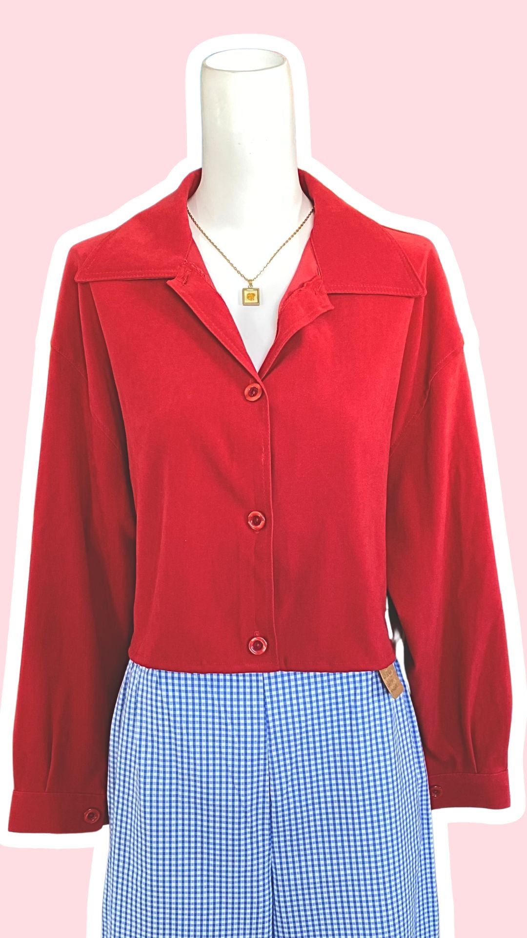 Cropped Jacket • T. 38 à 44 • Surchemise courte framboise