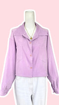 .Cropped Jacket • T. 38 à 48 • Surchemise veste courte lila incroyable