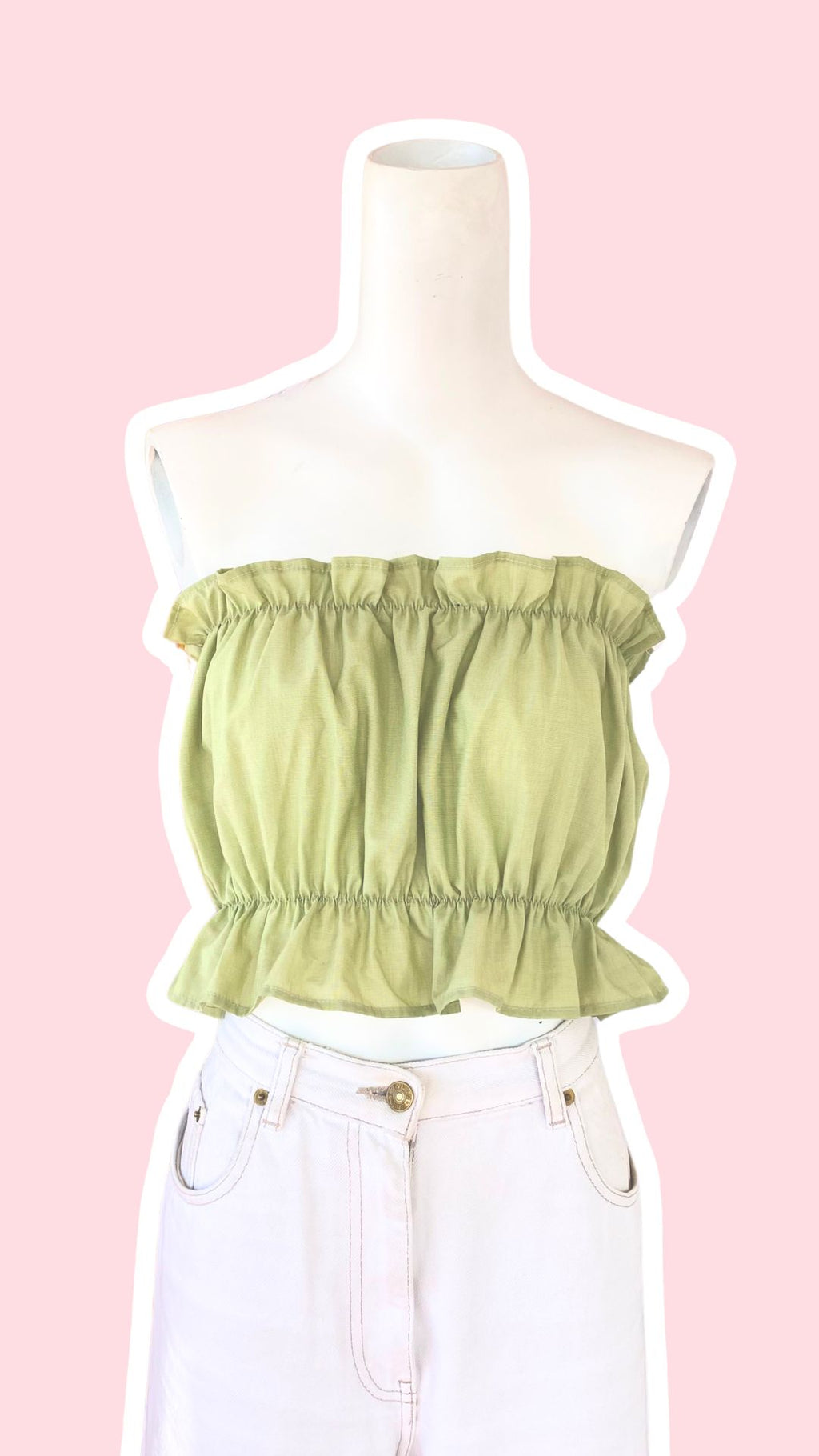 P'tis Ôh • Taille L  • Haut bandeau coton vert clair