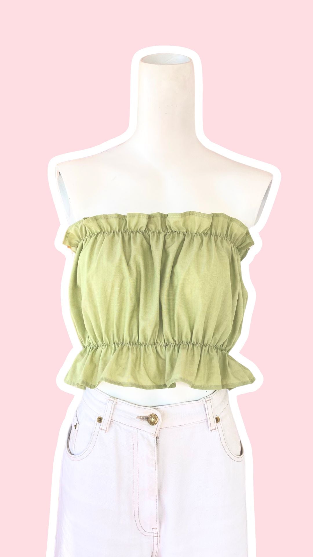 P'tis Ôh • Taille L  • Haut bandeau coton vert clair
