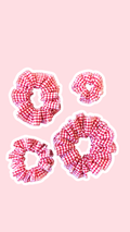.Scrunchy • T. XS à XL • Chouchou vichy rouge