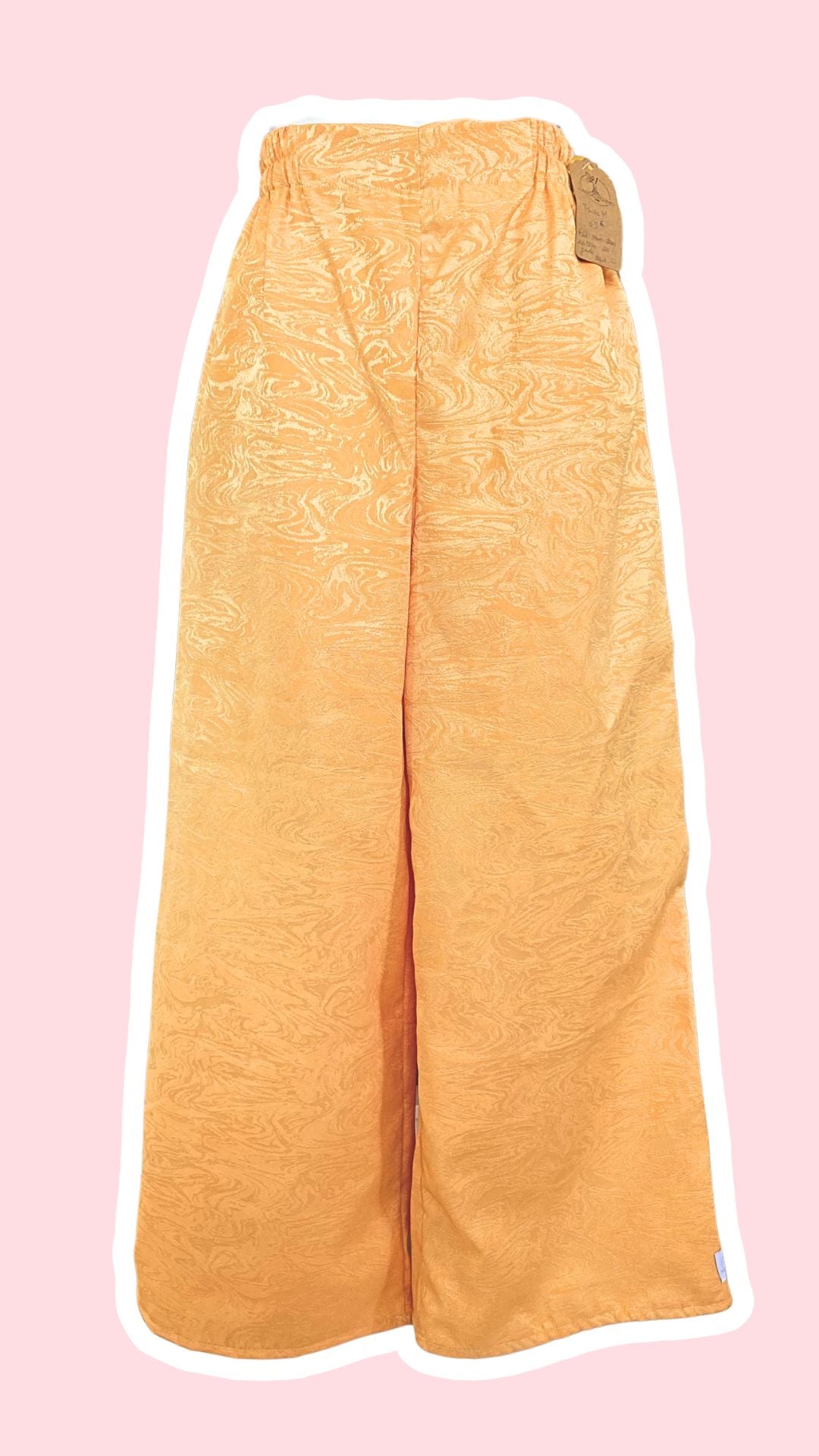 Pants • Taille M • Pantalon upcyclé jaune texturé