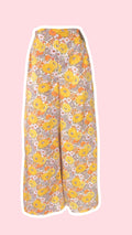 Pants • Taille XS/S • Pantalon upcyclé 70s liberty tons orange jaune
