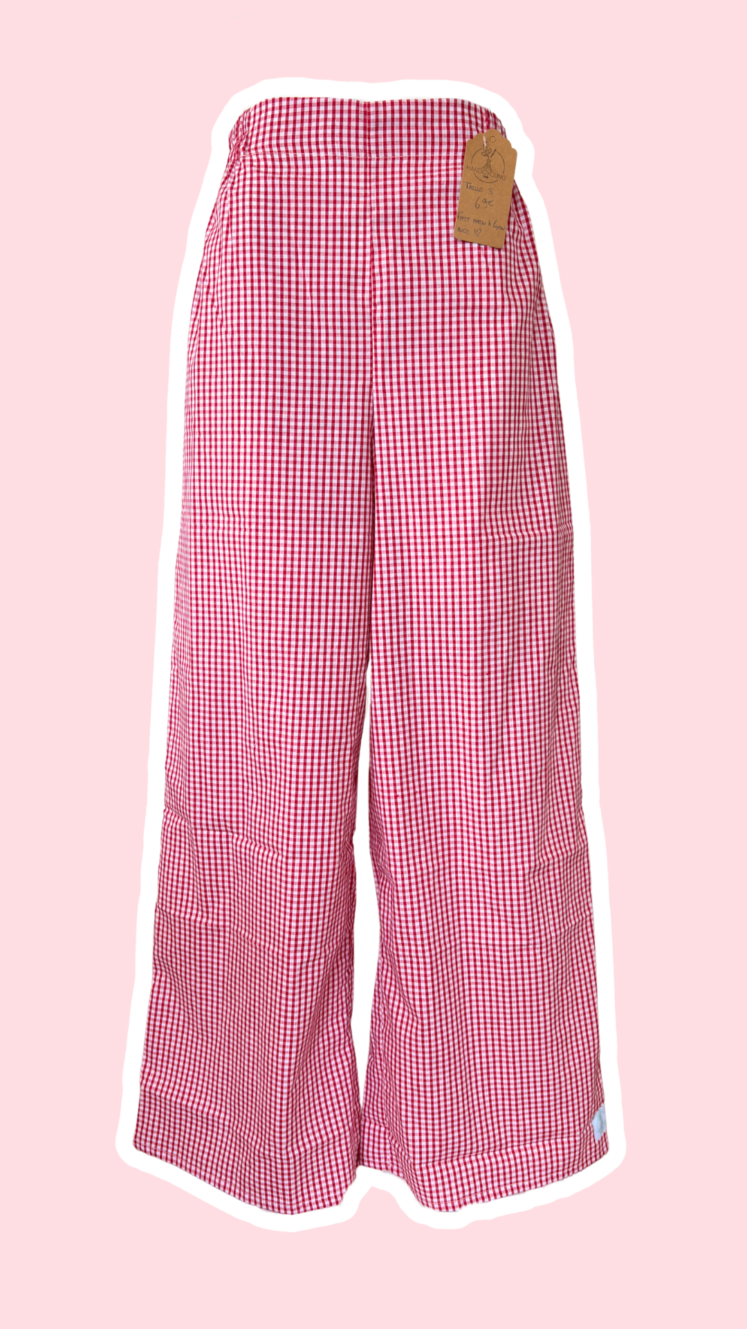 Pantalon • T.XS/S à XL • Pantalon vichy rouge