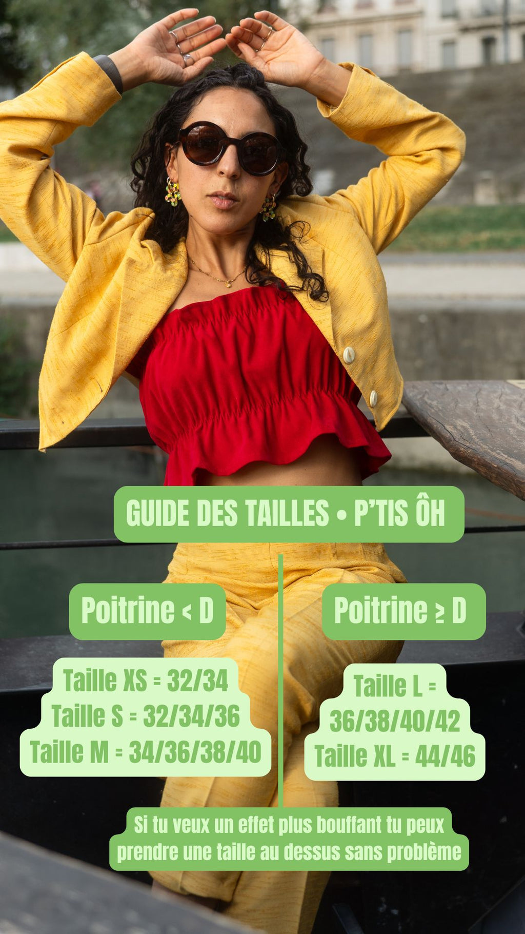 P'tis Ôh • T. S  • Bandeau vert pomme coton