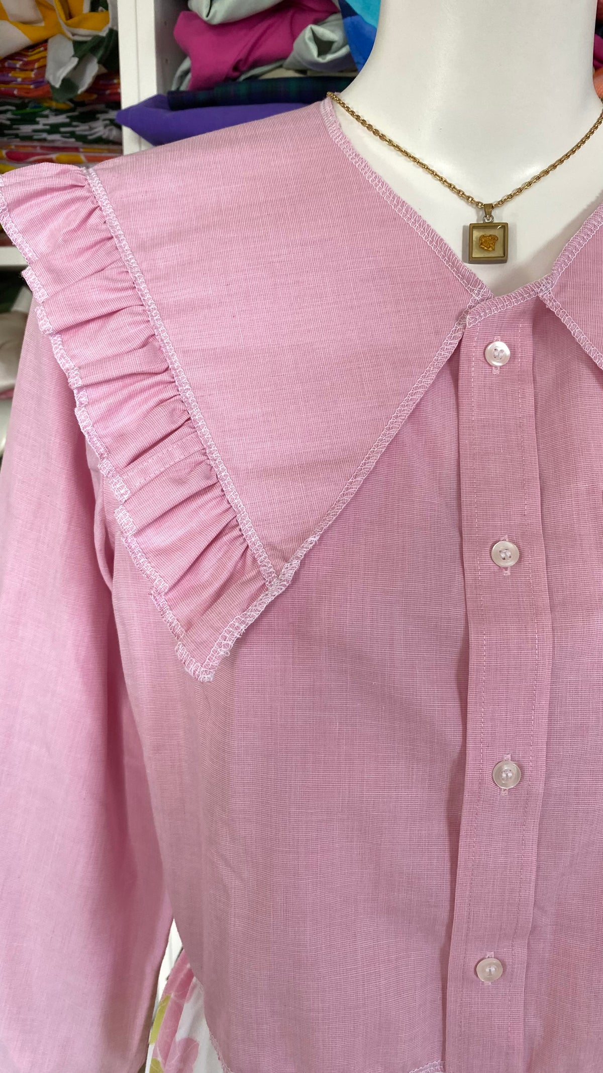Sweaties • T.34 à 36 • Chemise grand col rose