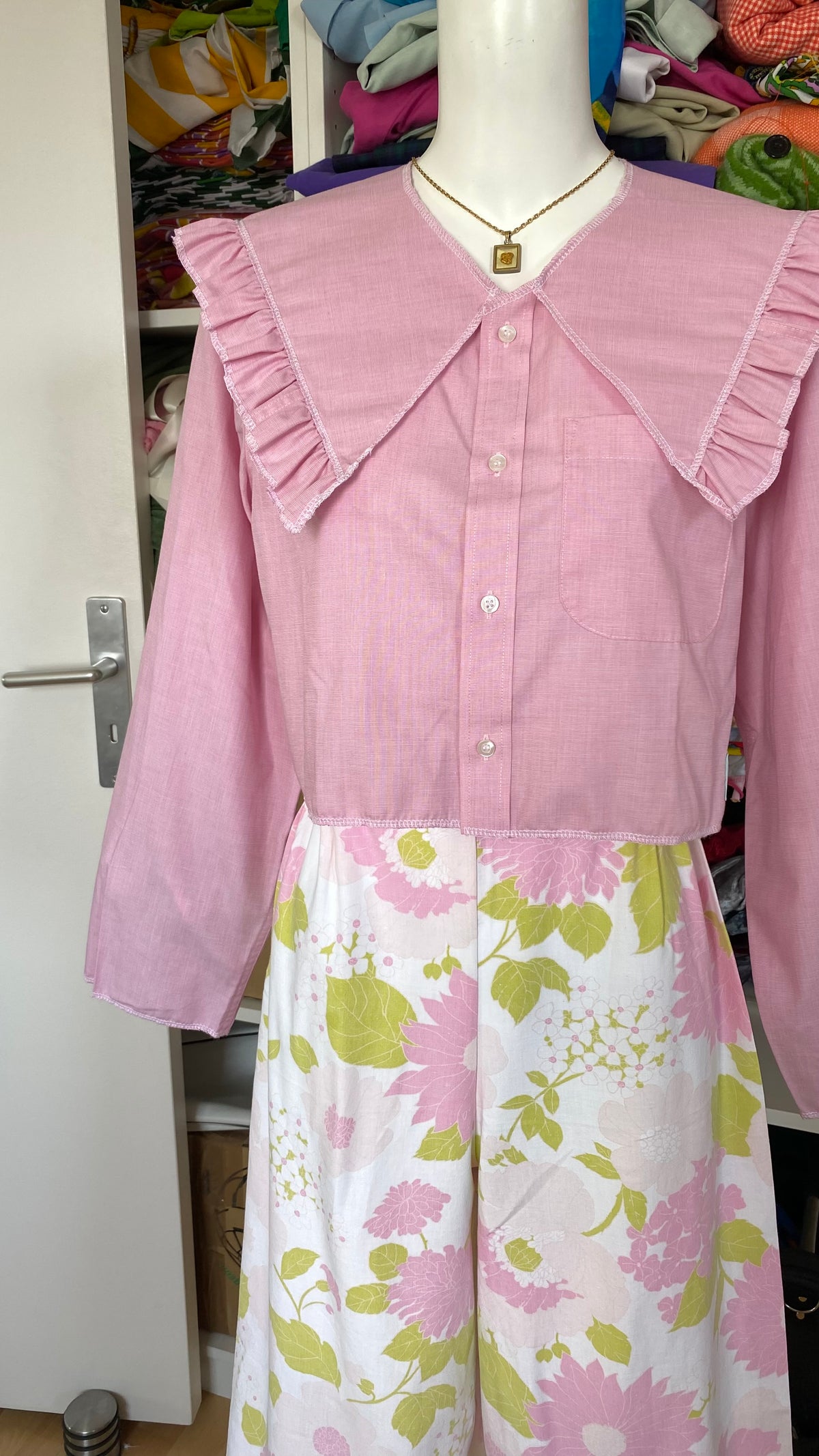 Sweaties • T.34 à 36 • Chemise grand col rose