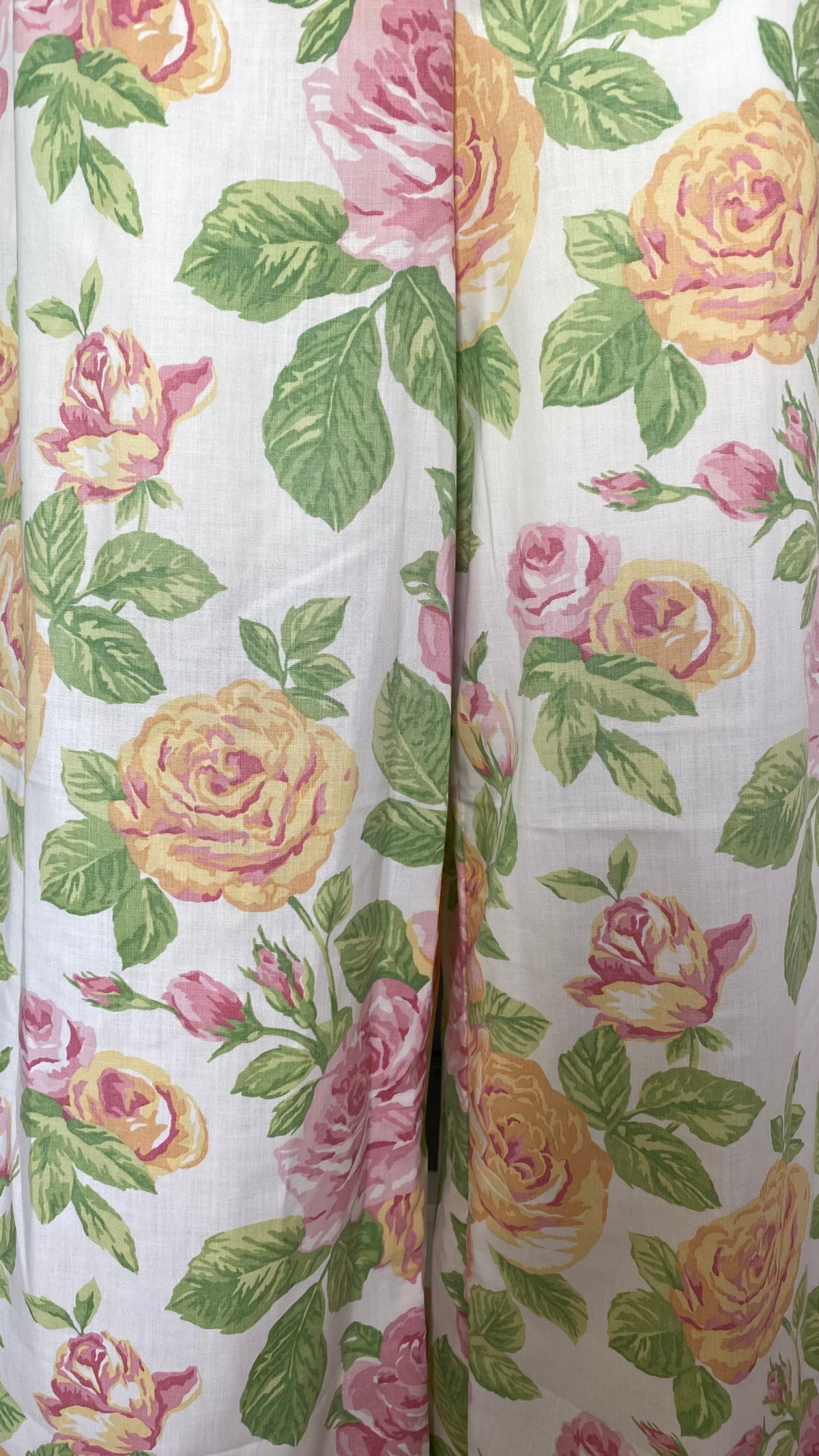 Pants • Taille M • Pantalon upcyclé blanc à fleurs