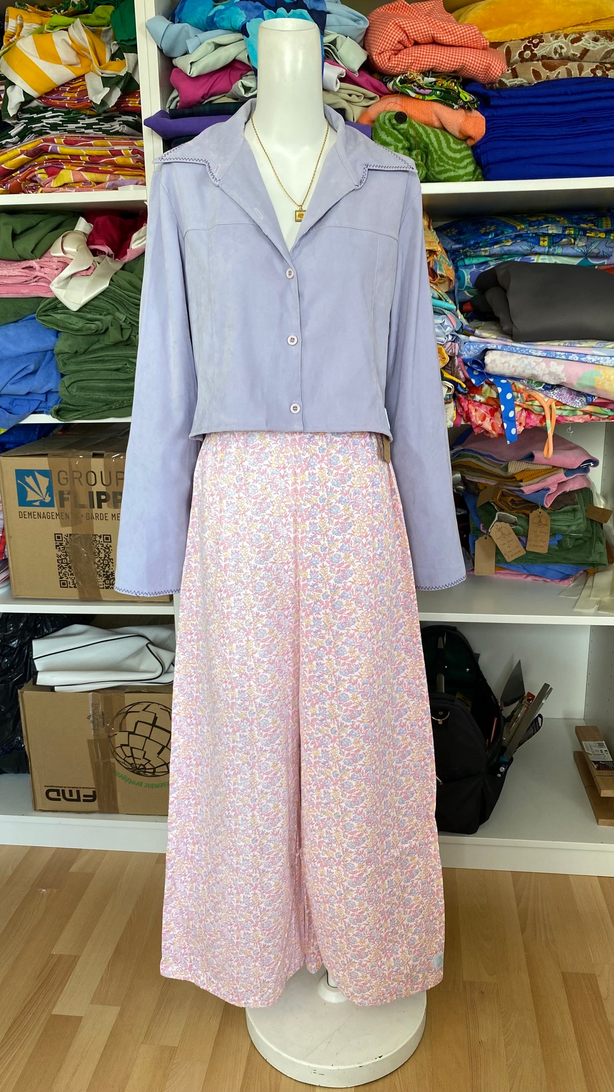 Pants • Taille XS/S • Pantalon upcyclé liberty pastel