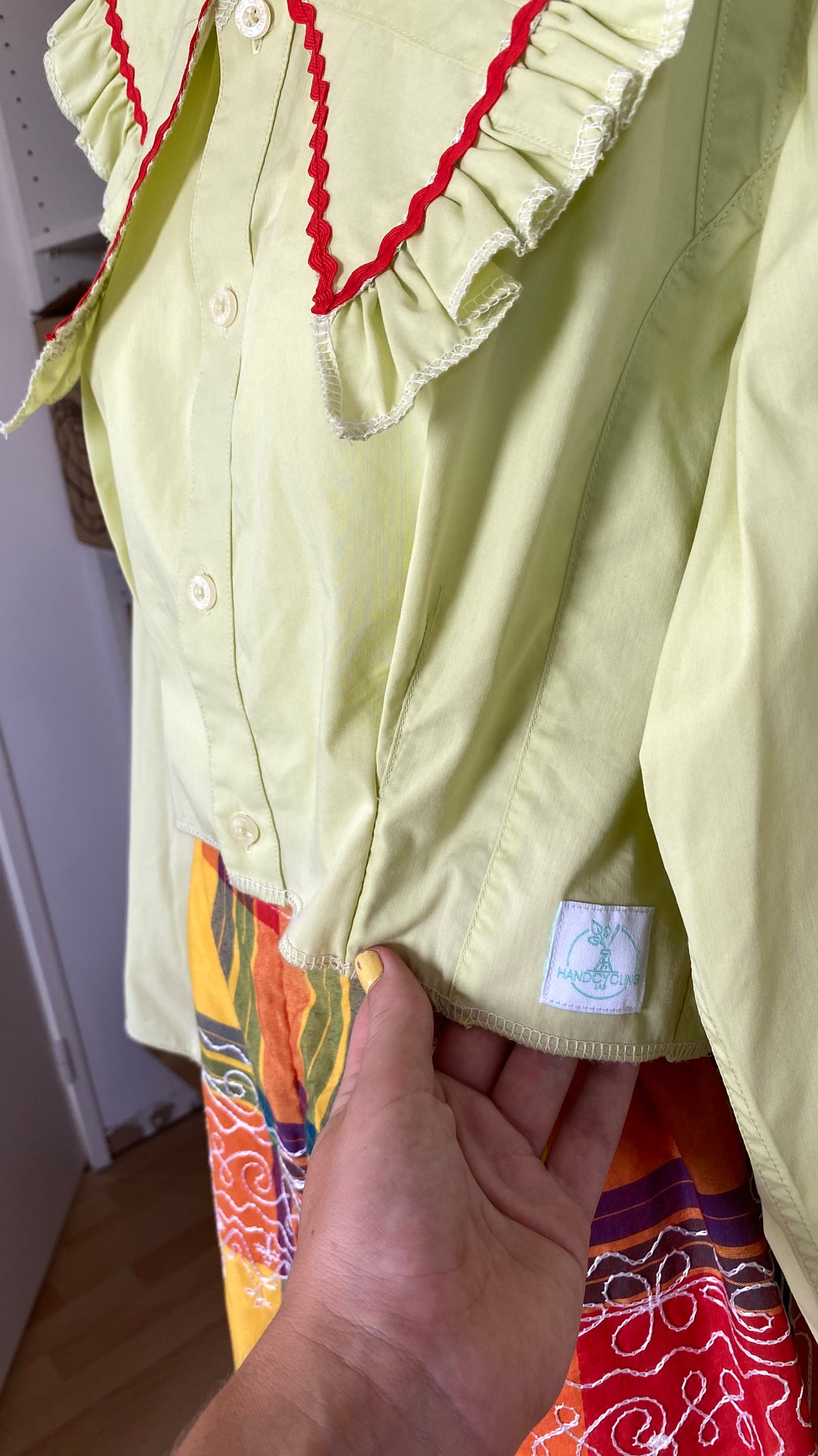 Sweaties • T.34 à 38 • Chemise grand col vert pomme
