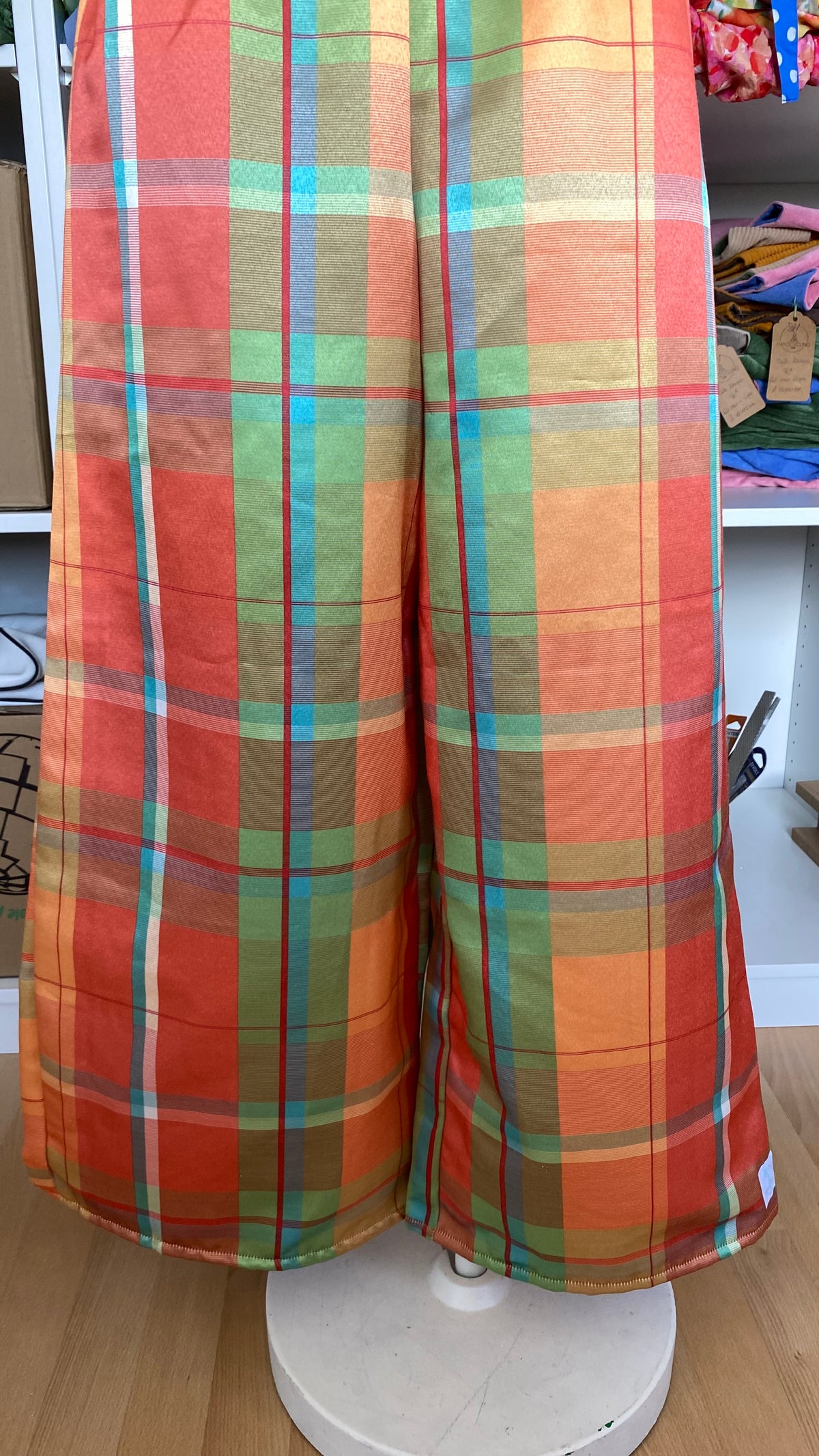 Pants • Taille XS/S & M • Pantalon upcyclé madras brillant