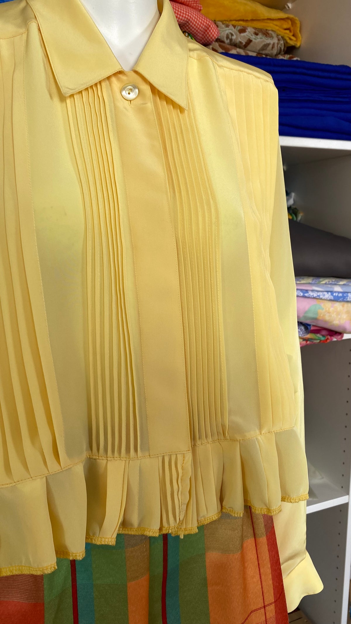 Froufrou • T. 36 à 40 • Chemise crop top jaune