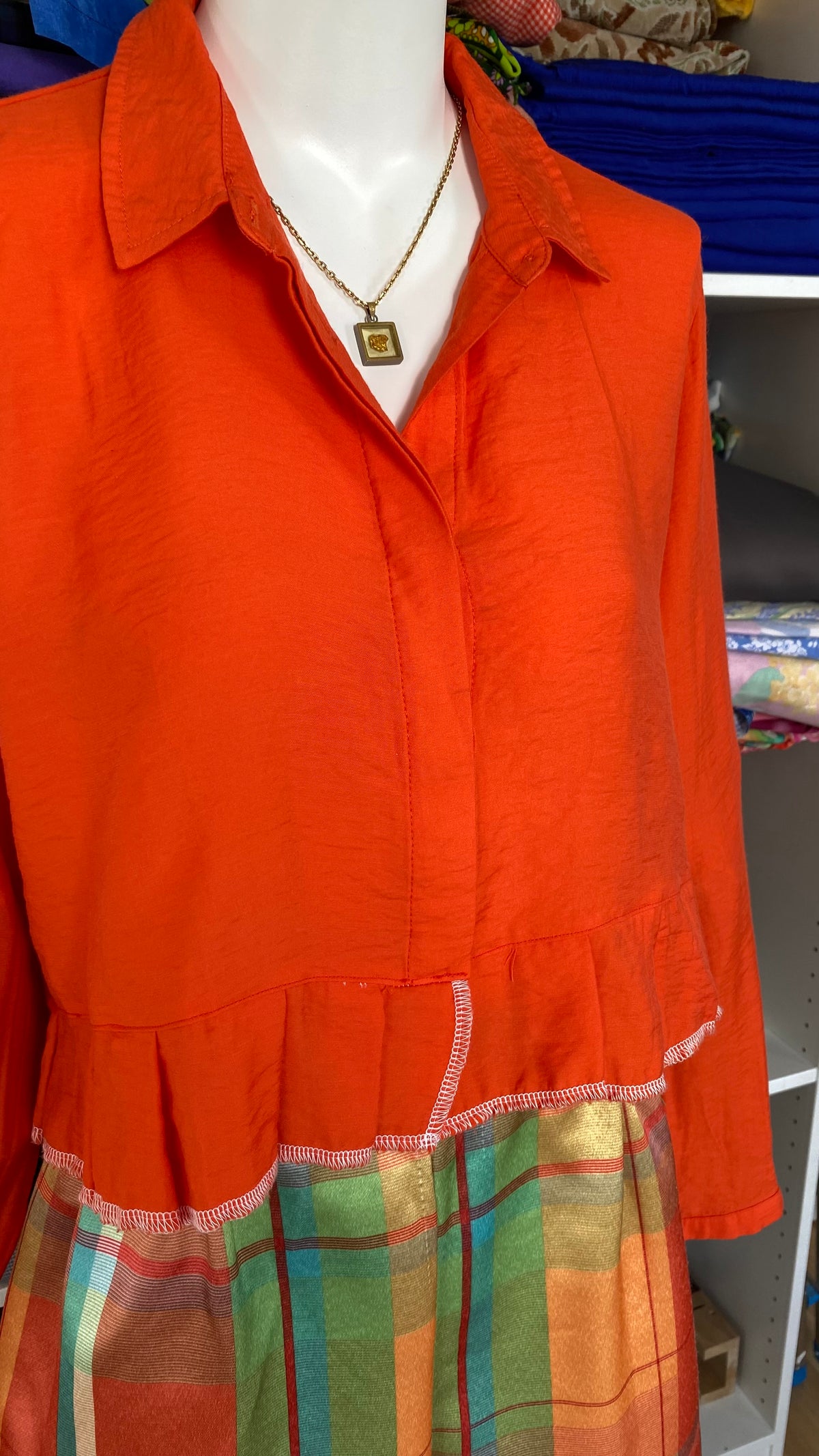 Froufrou • T. 34 à 36 • Chemise crop top orange