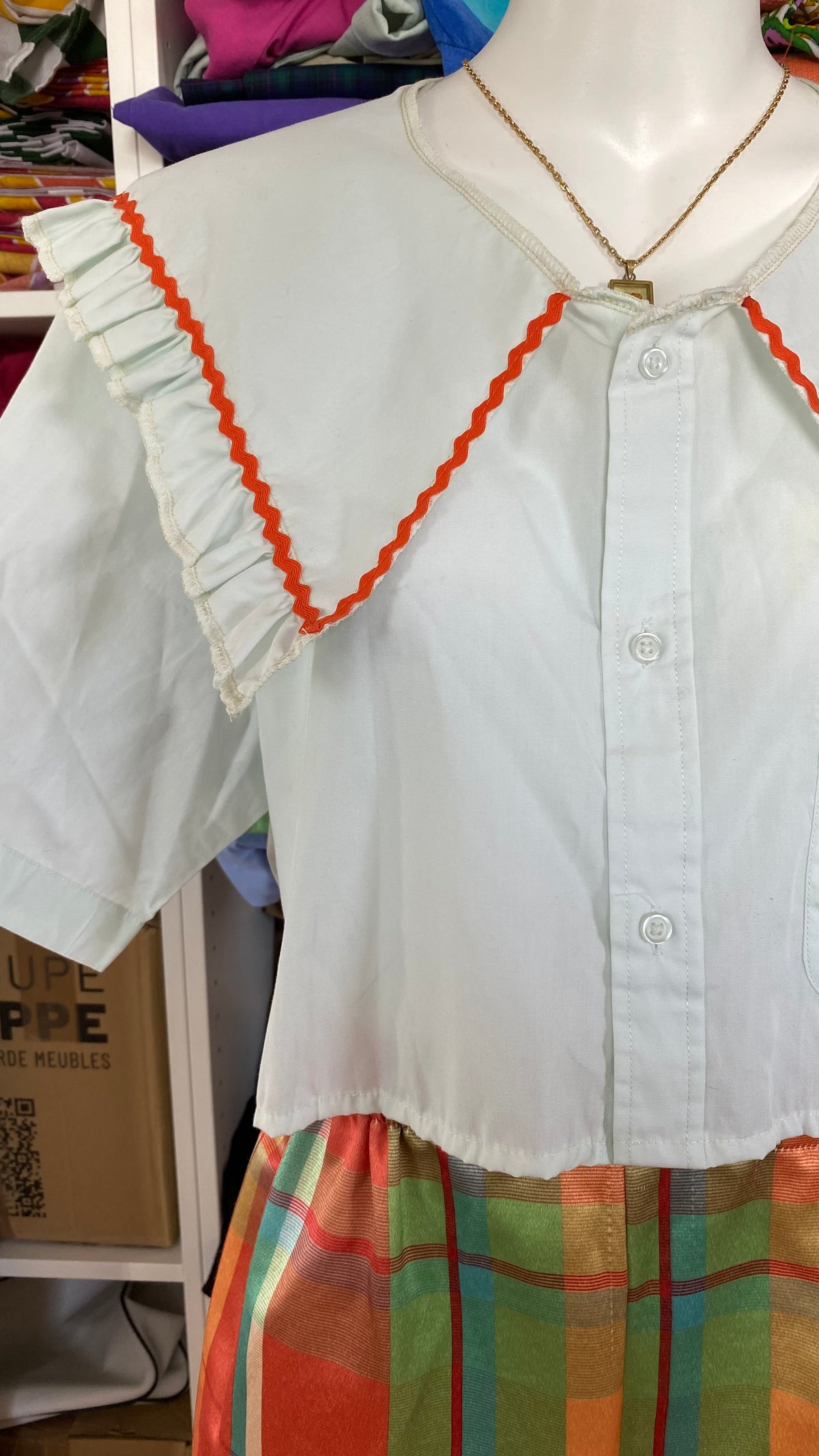 Sweaties • T.36 à 40 • Chemise grand col bleu d'eau