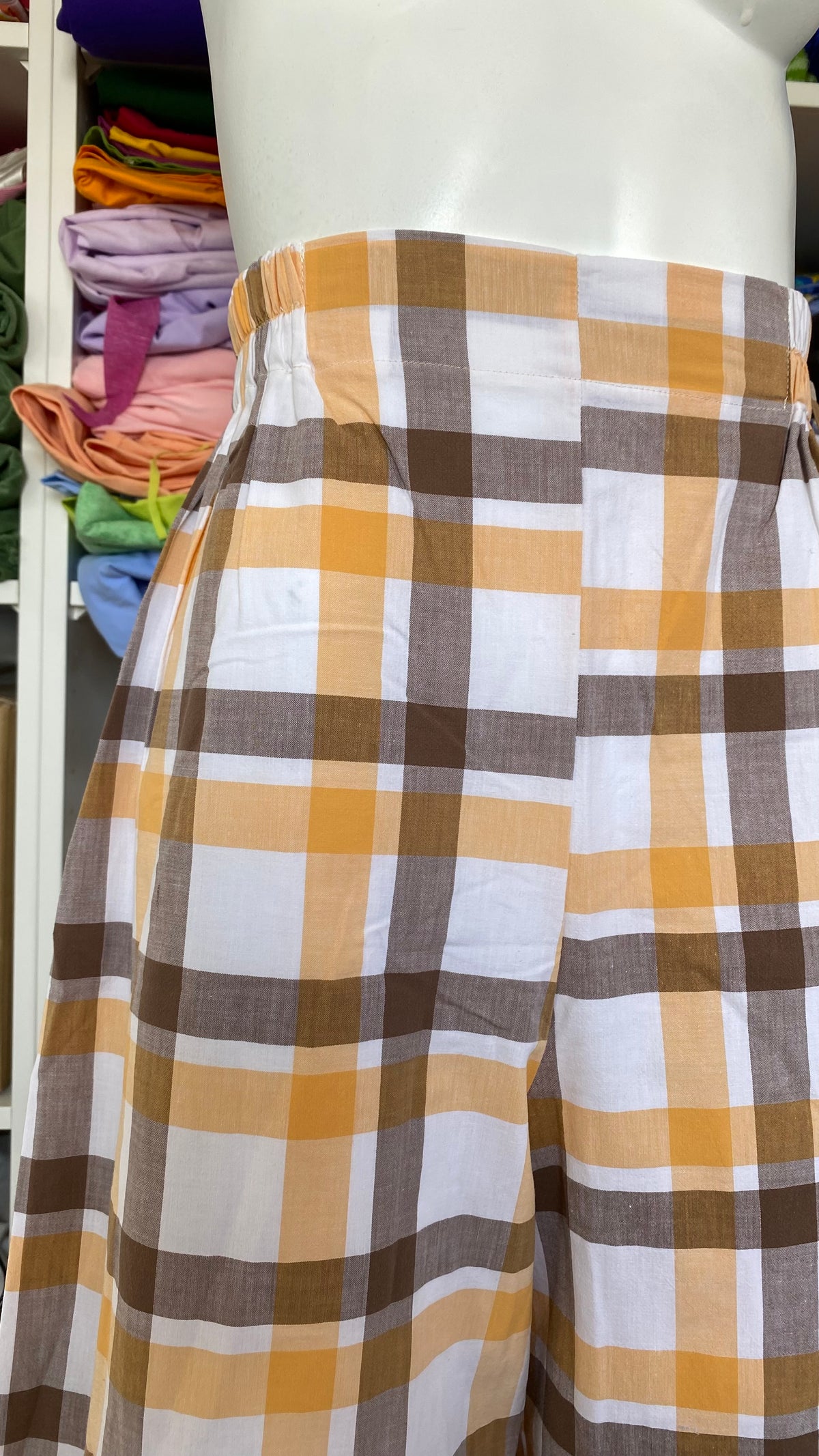 Pants • Taille M • Pantalon upcyclé à carreaux