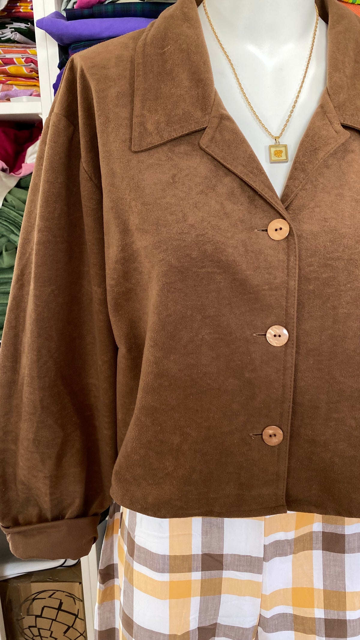 Cropped Jacket • T. 38 à 44 • Surchemise courte marron