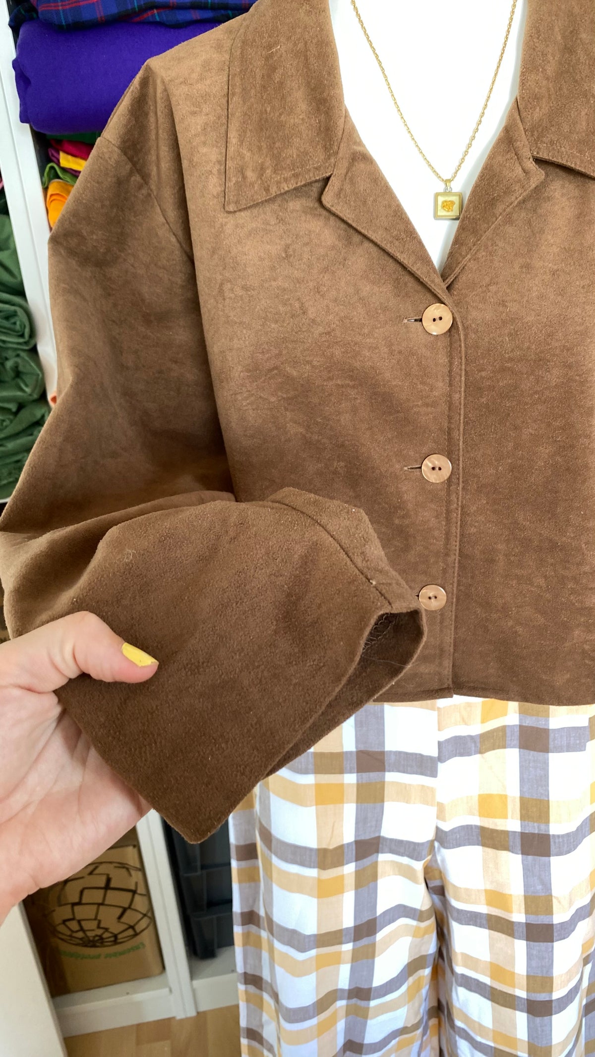Cropped Jacket • T. 38 à 44 • Surchemise courte marron