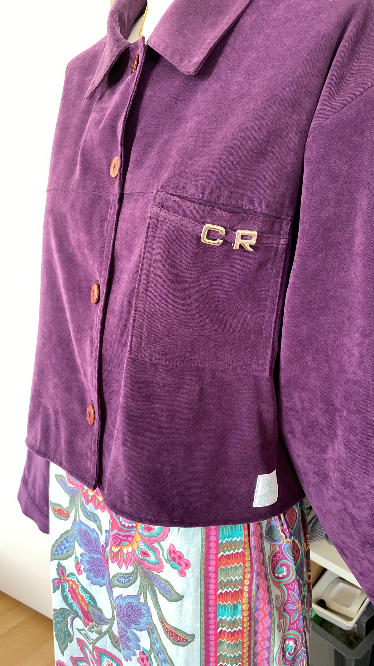 Cropped Jacket • T. 36 à 42 • Surchemise courte violette