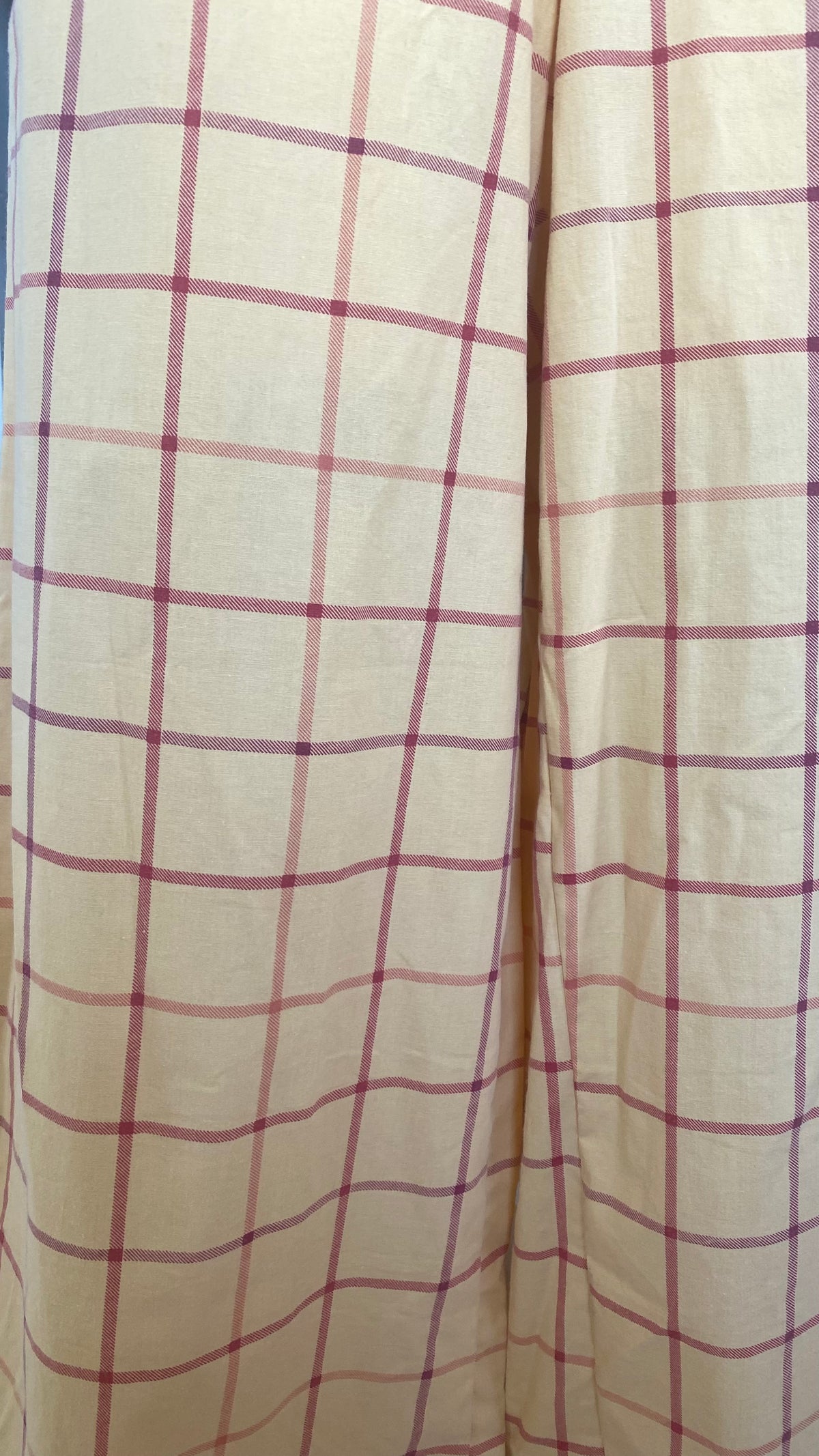 Pants • Taille M • Pantalon upcyclé jaune carreaux rouge