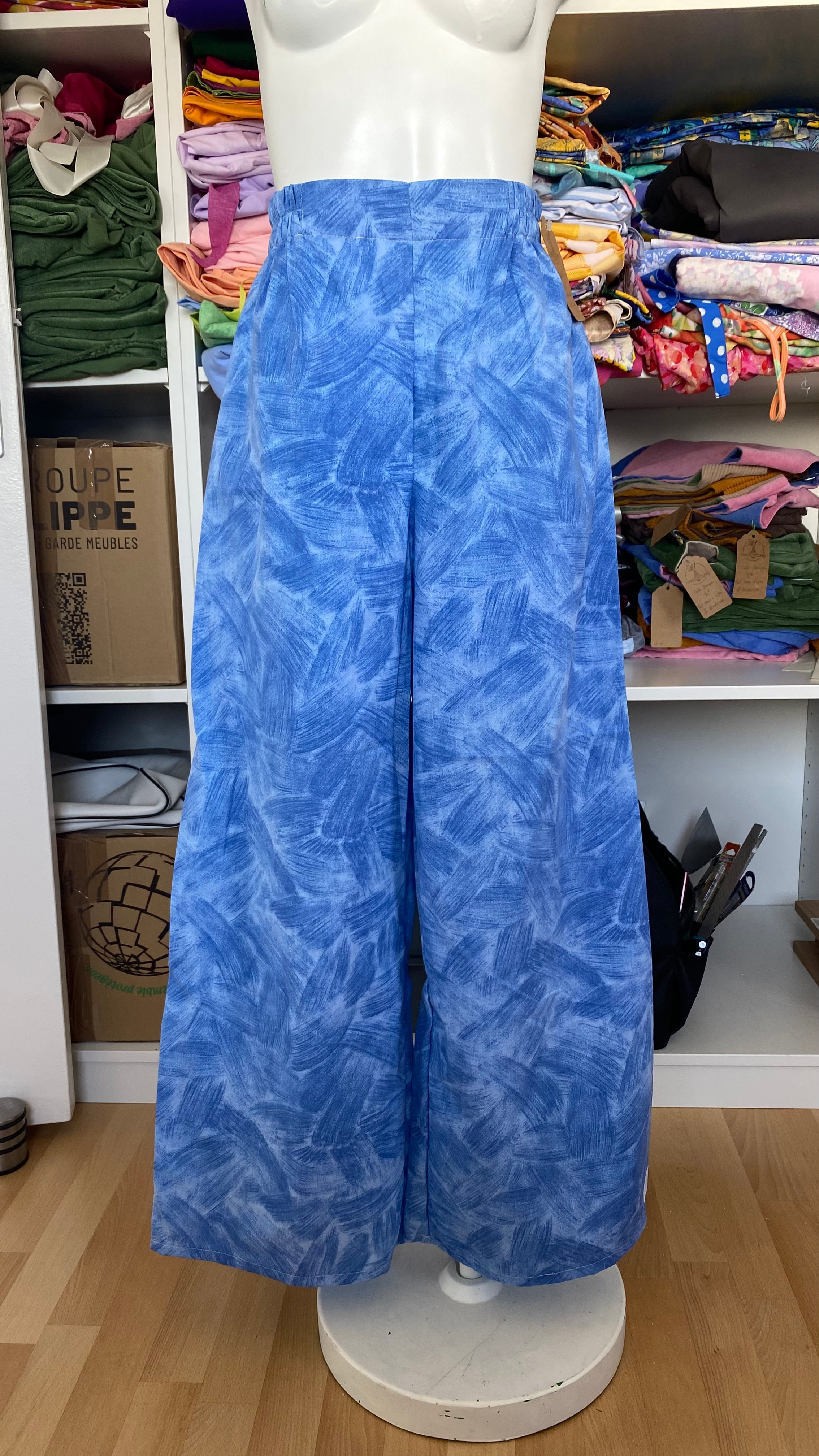 Pants • Taille XS/S, M & L • Pantalon upcyclé tons bleu