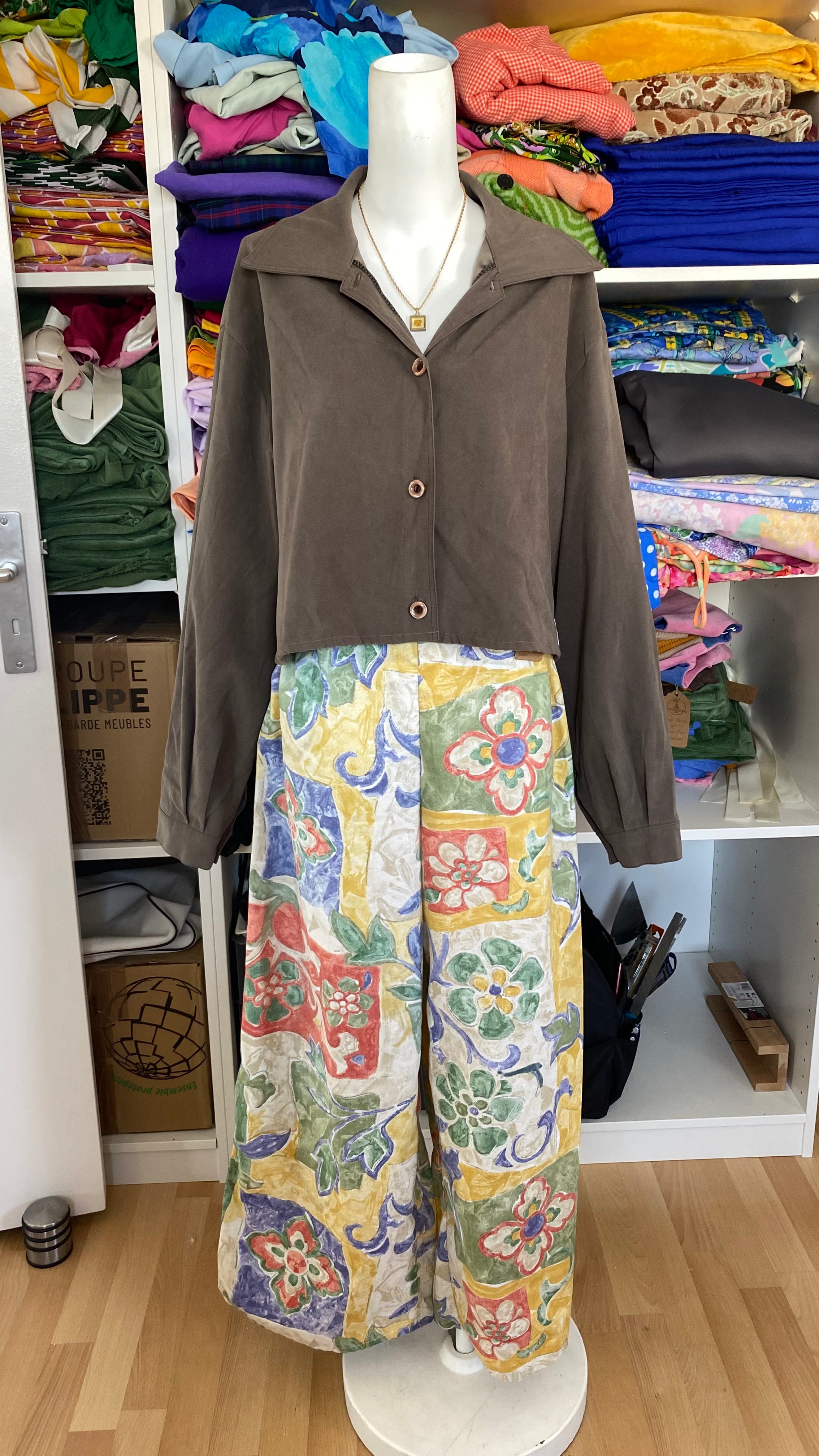 Pants • Taille M • Pantalon upcyclé bariolé