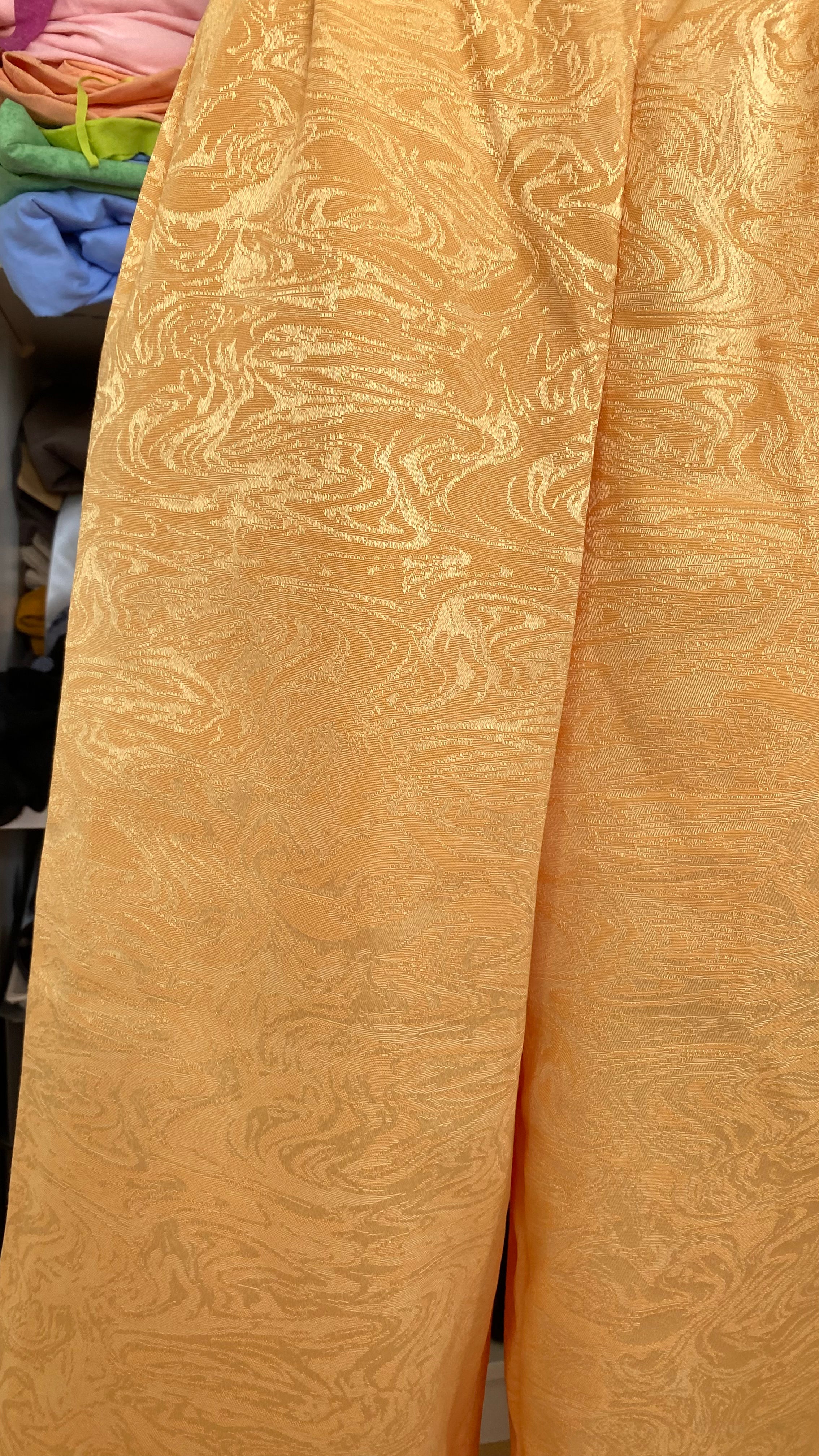 Pants • Taille M • Pantalon upcyclé jaune texturé