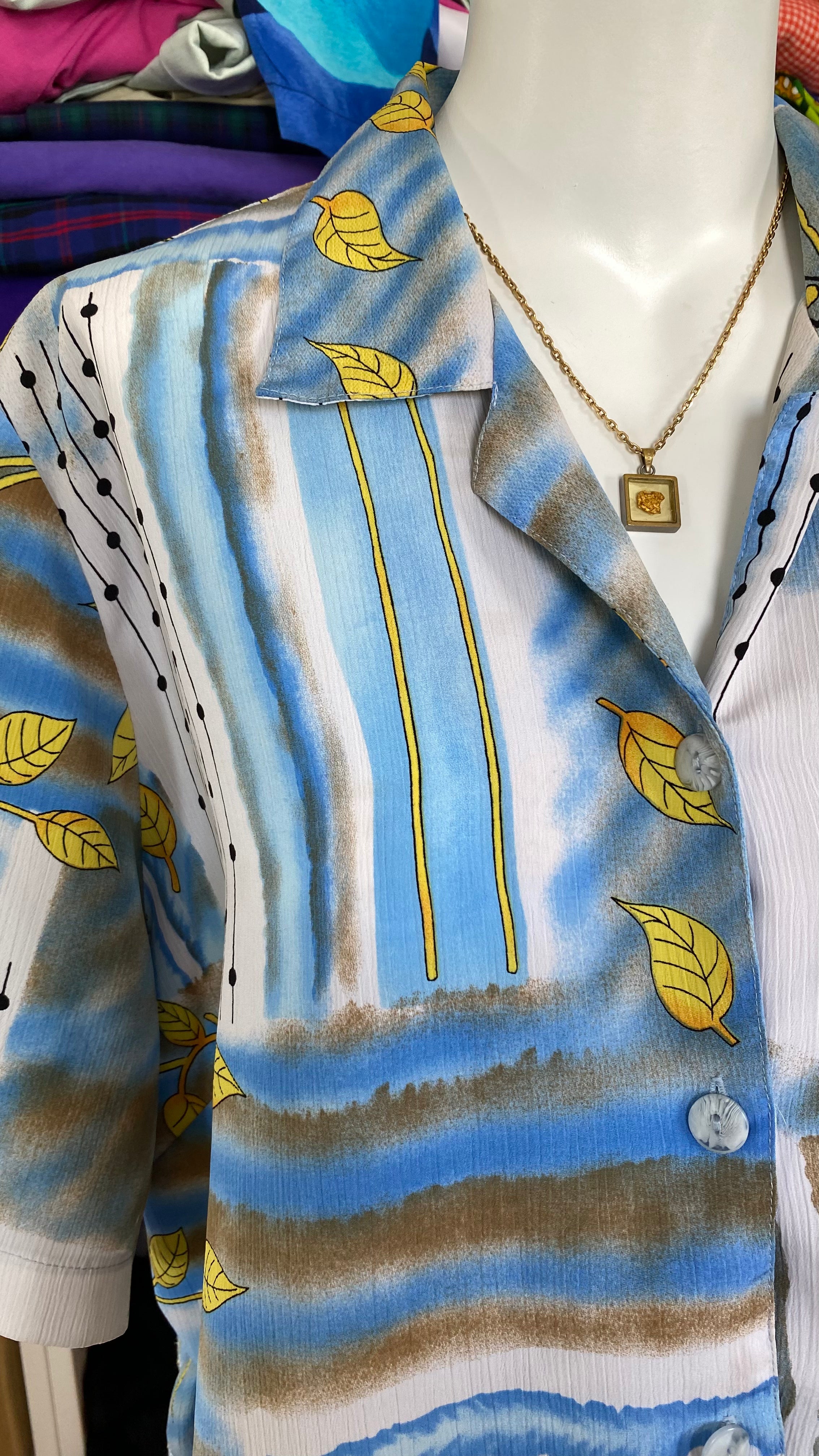 Froufrou • T. 38 à 44 • Chemise bleu à motifs