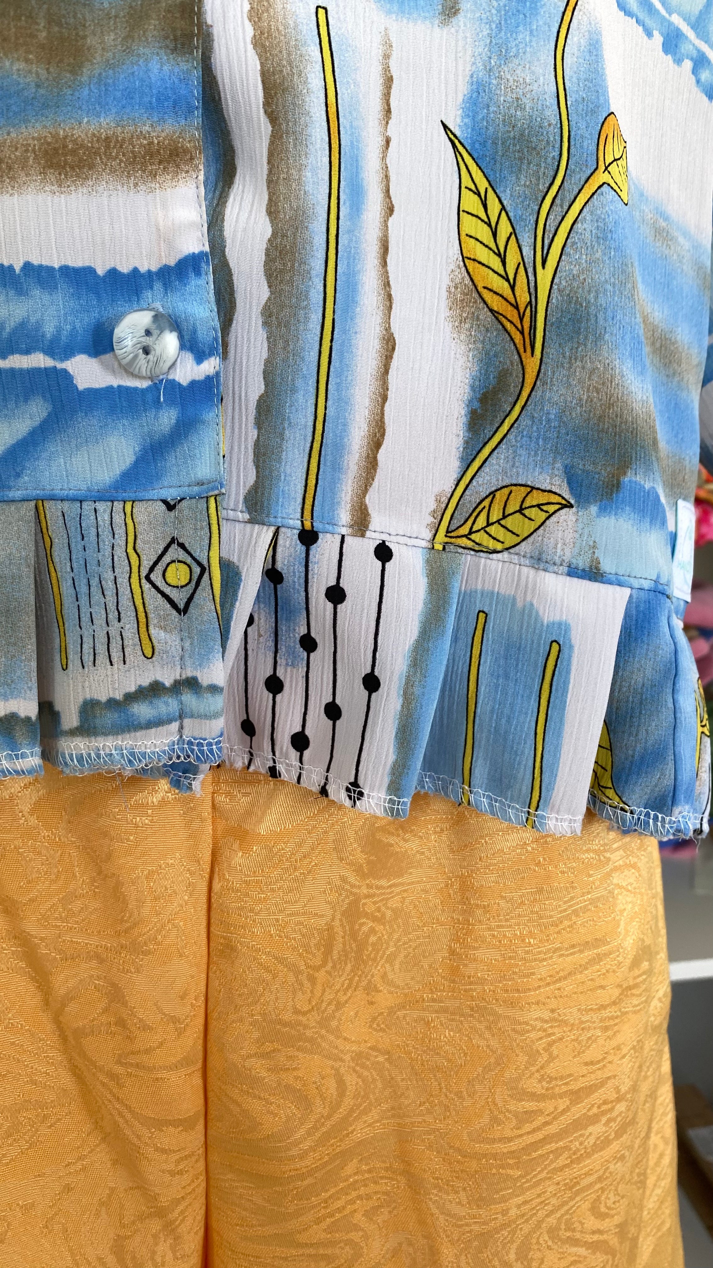 Froufrou • T. 38 à 44 • Chemise bleu à motifs