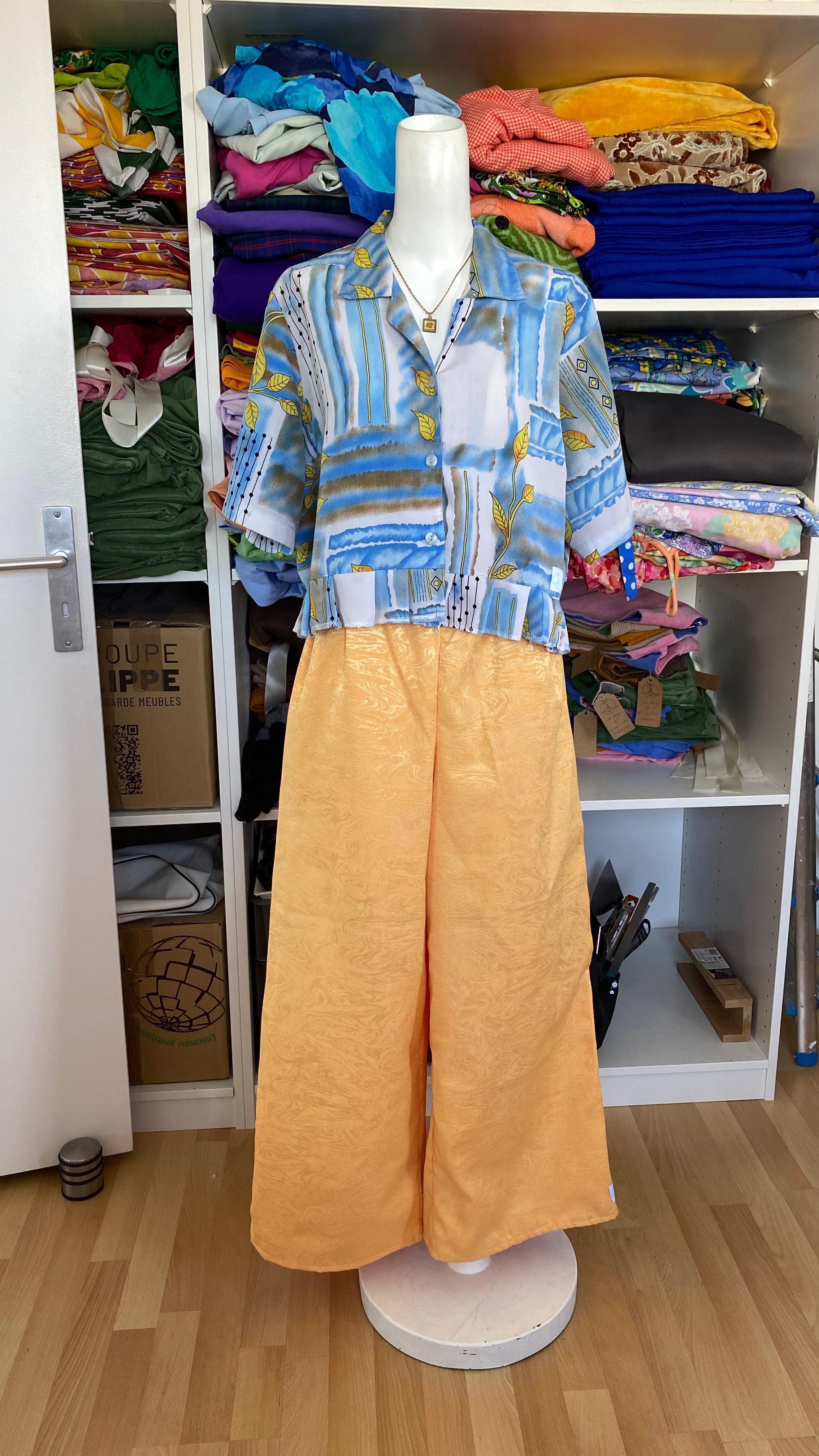 Froufrou • T. 38 à 44 • Chemise bleu à motifs