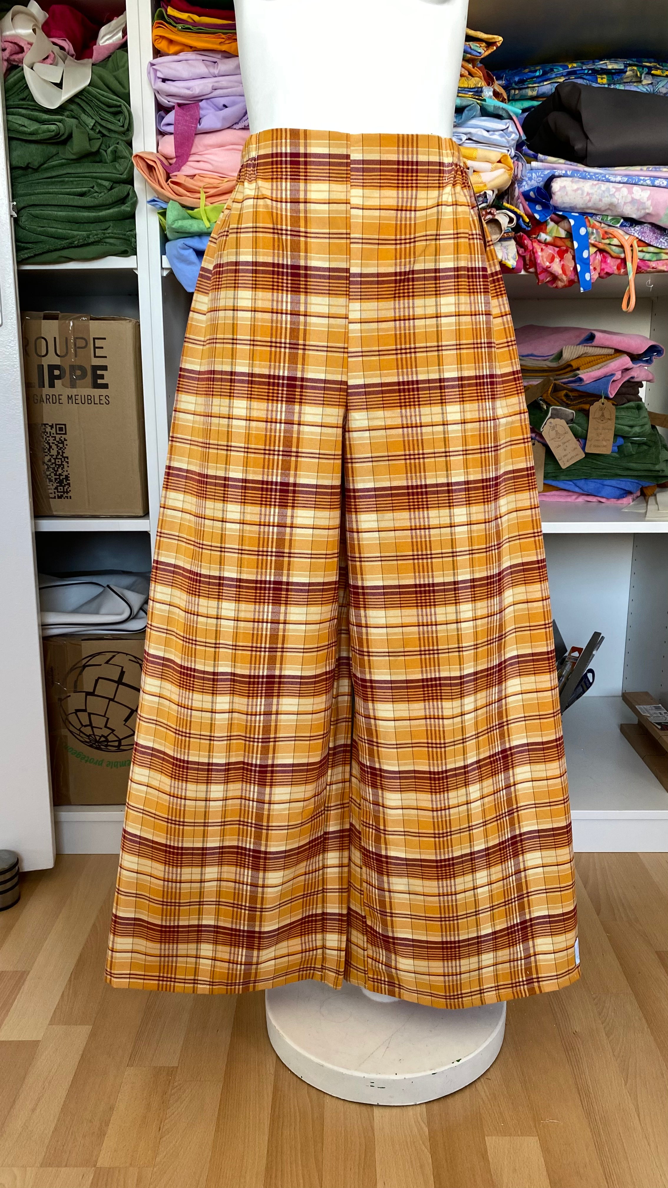 Pants • Taille M • Pantalon upcyclé à carreaux