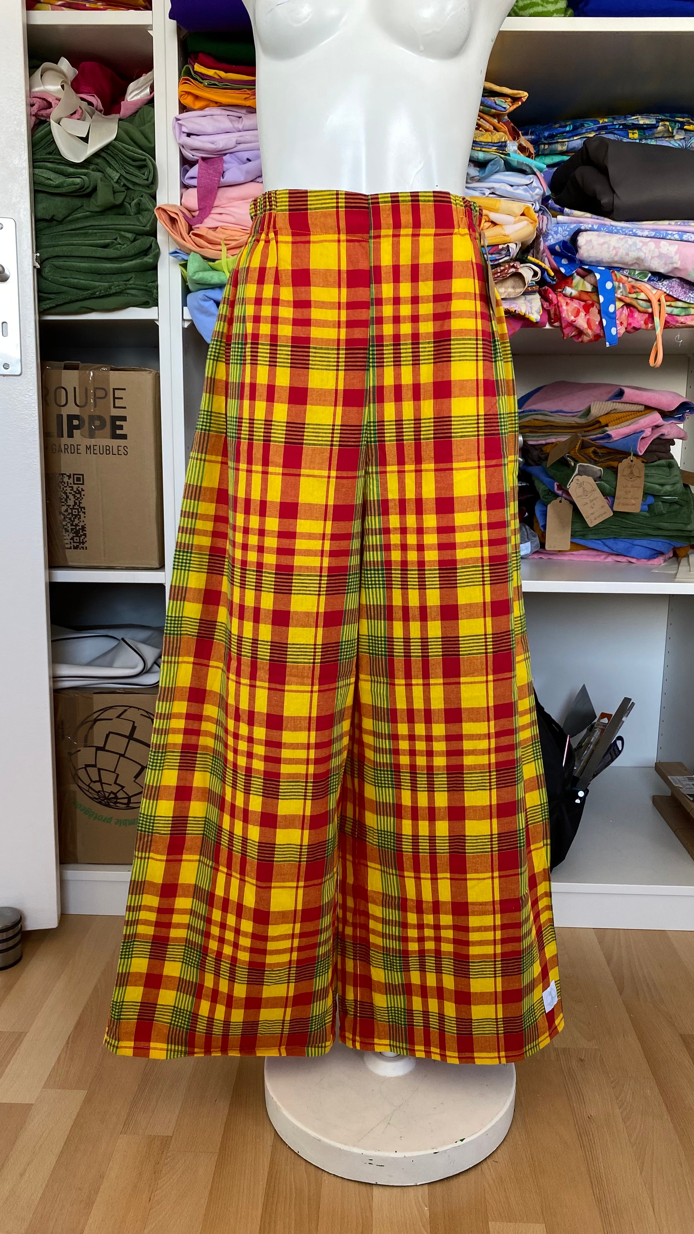 Pants • Taille M • Pantalon upcyclé madras