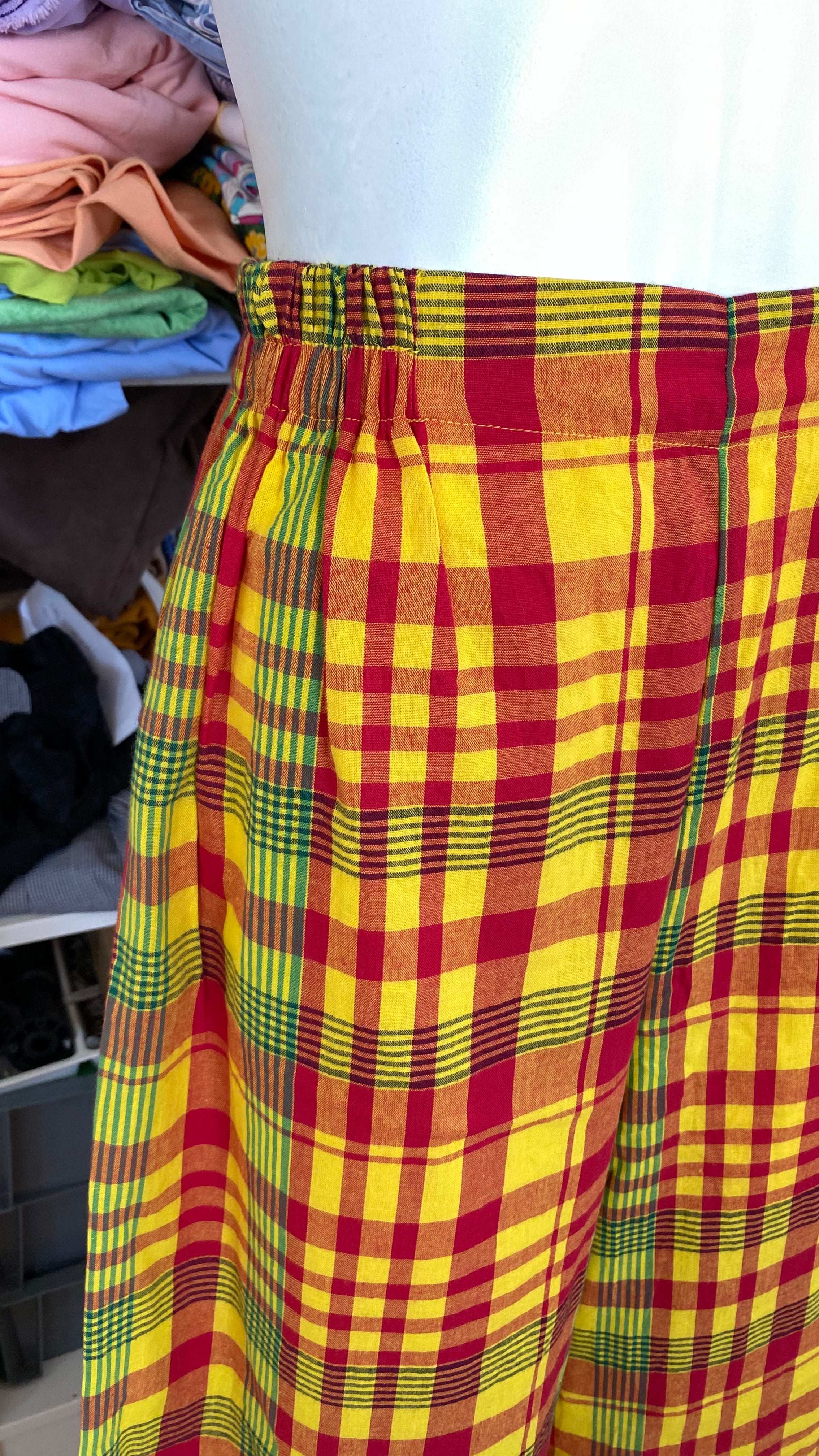 Pants • Taille M • Pantalon upcyclé madras