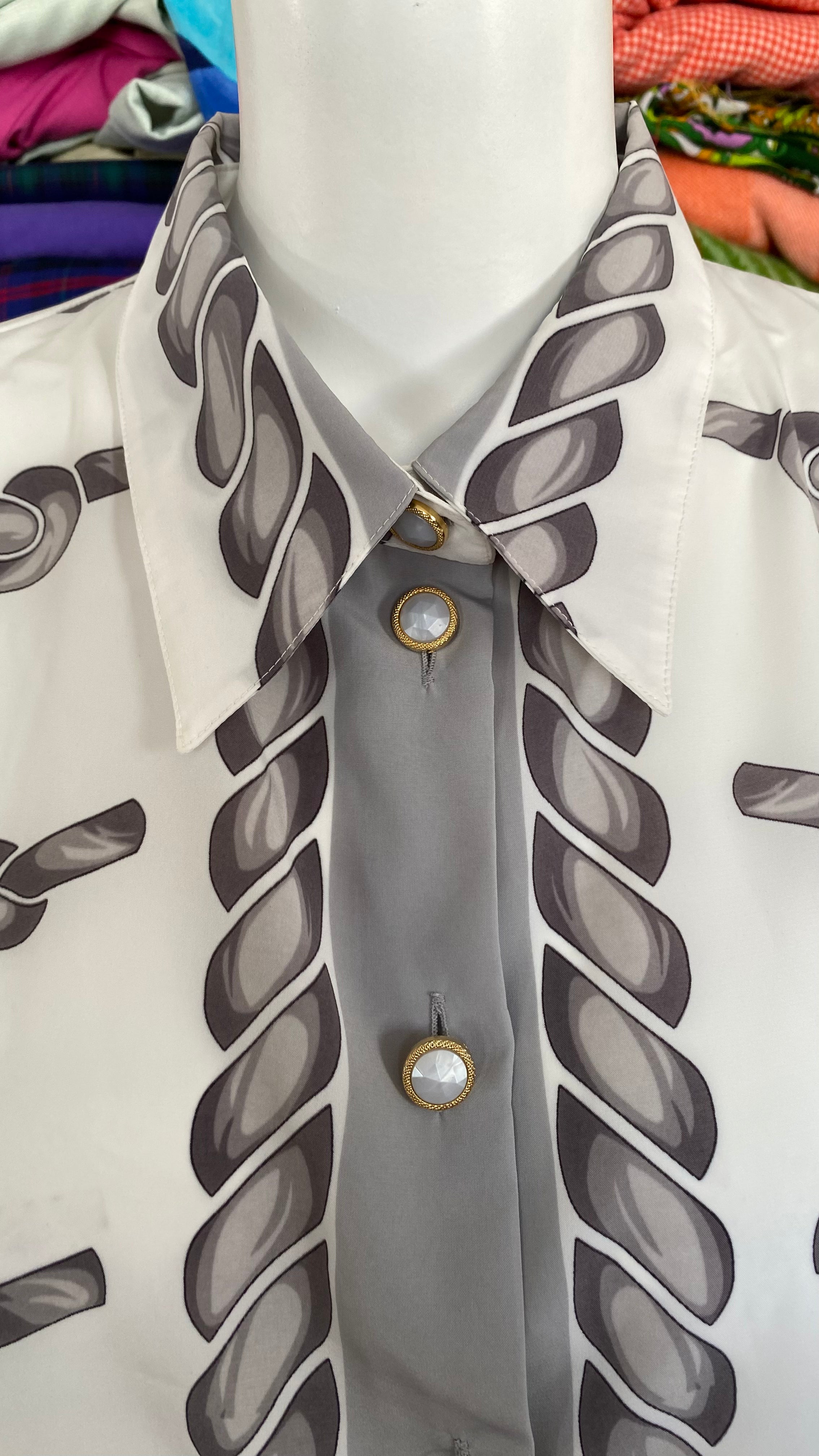 Cropped • T. 38 à 44 • Chemise motifs cordes
