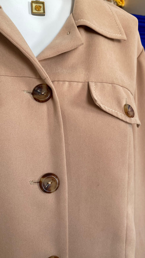 Cropped Jacket • T. 34 à 36 • Surchemise courte beige