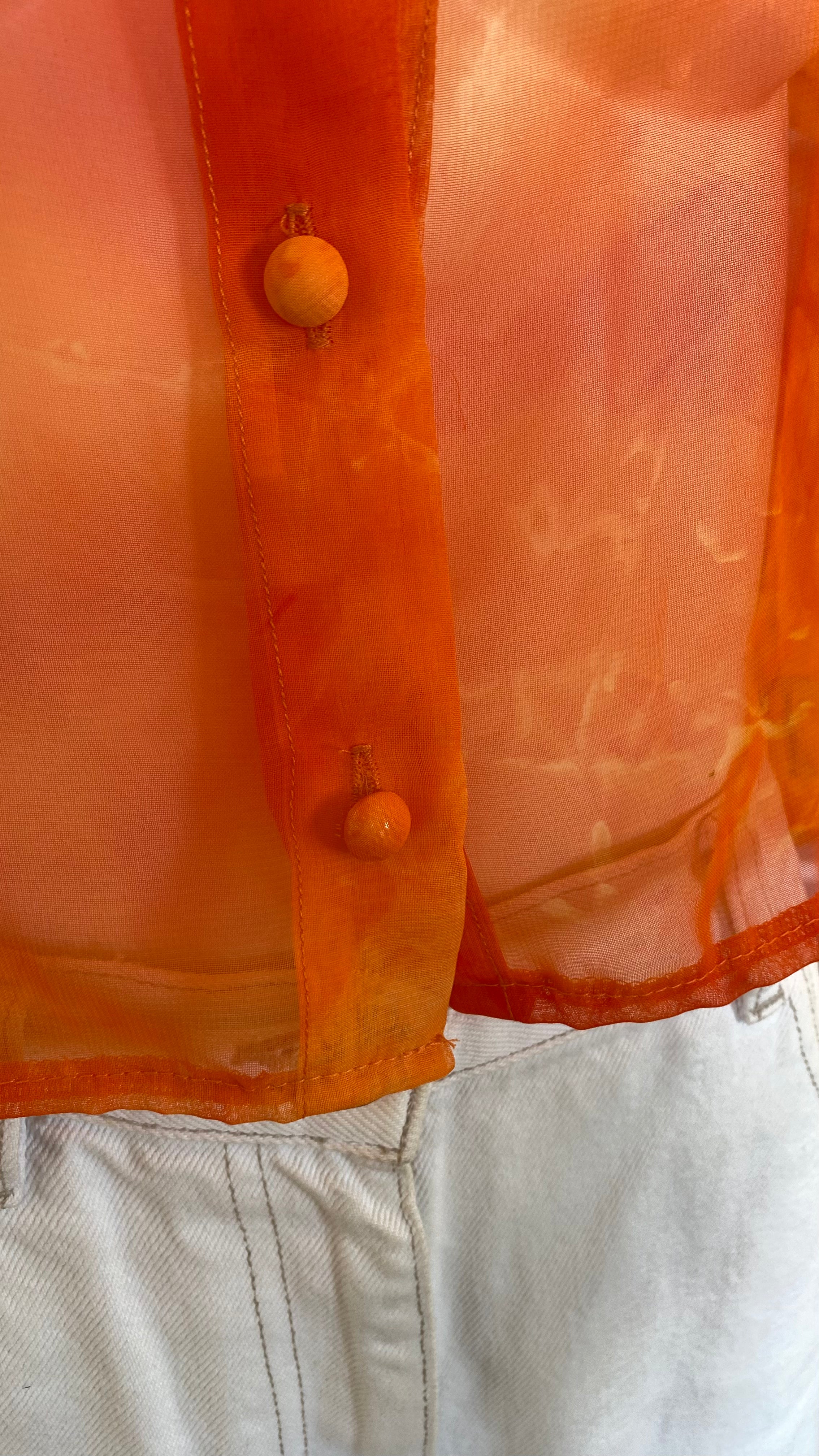 Cropped • T. 36 à 42 • Chemise transparente orange