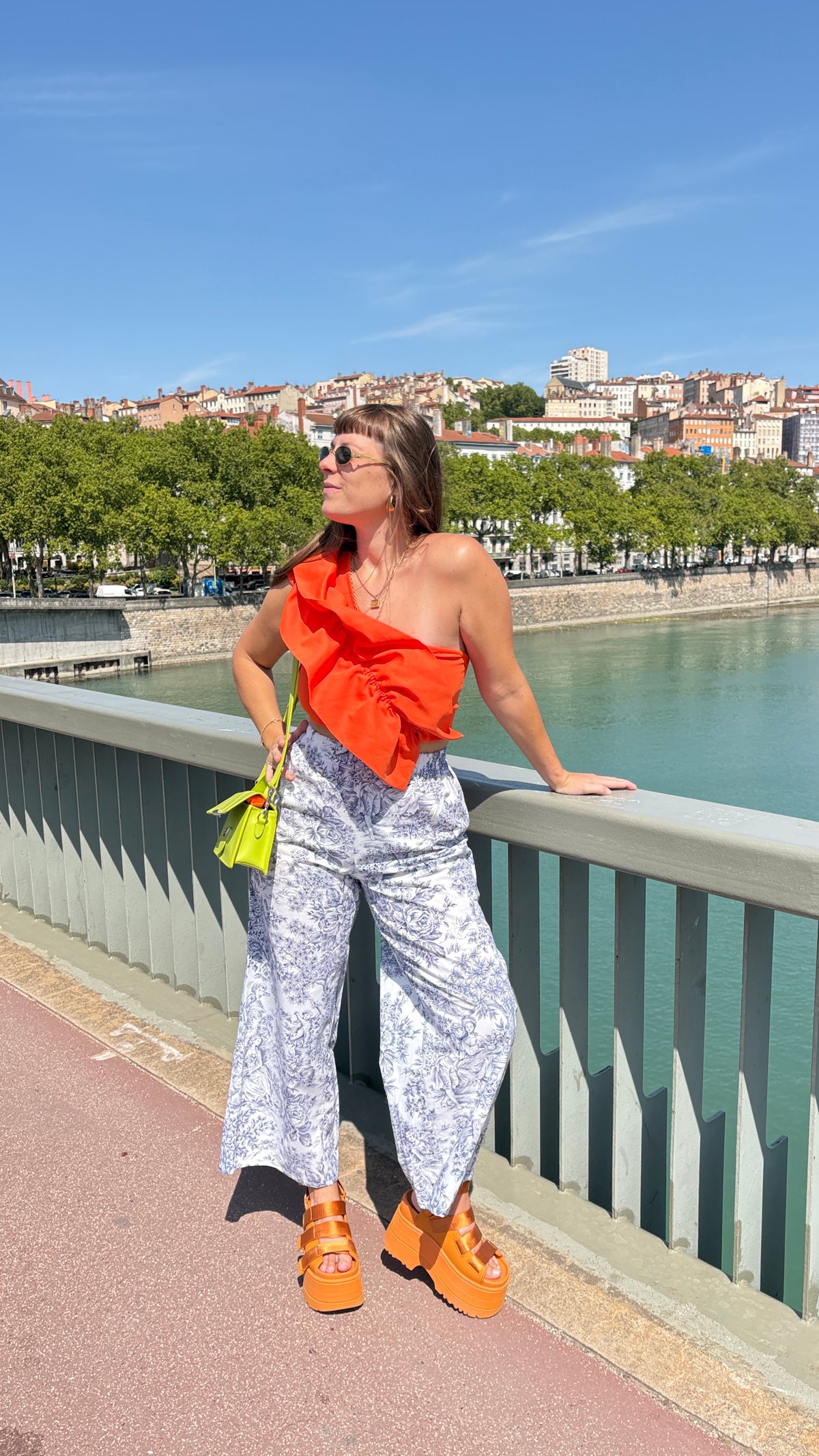 Pantalon • T.XS/S à XL • Pantalon coton toile de jouy bleu