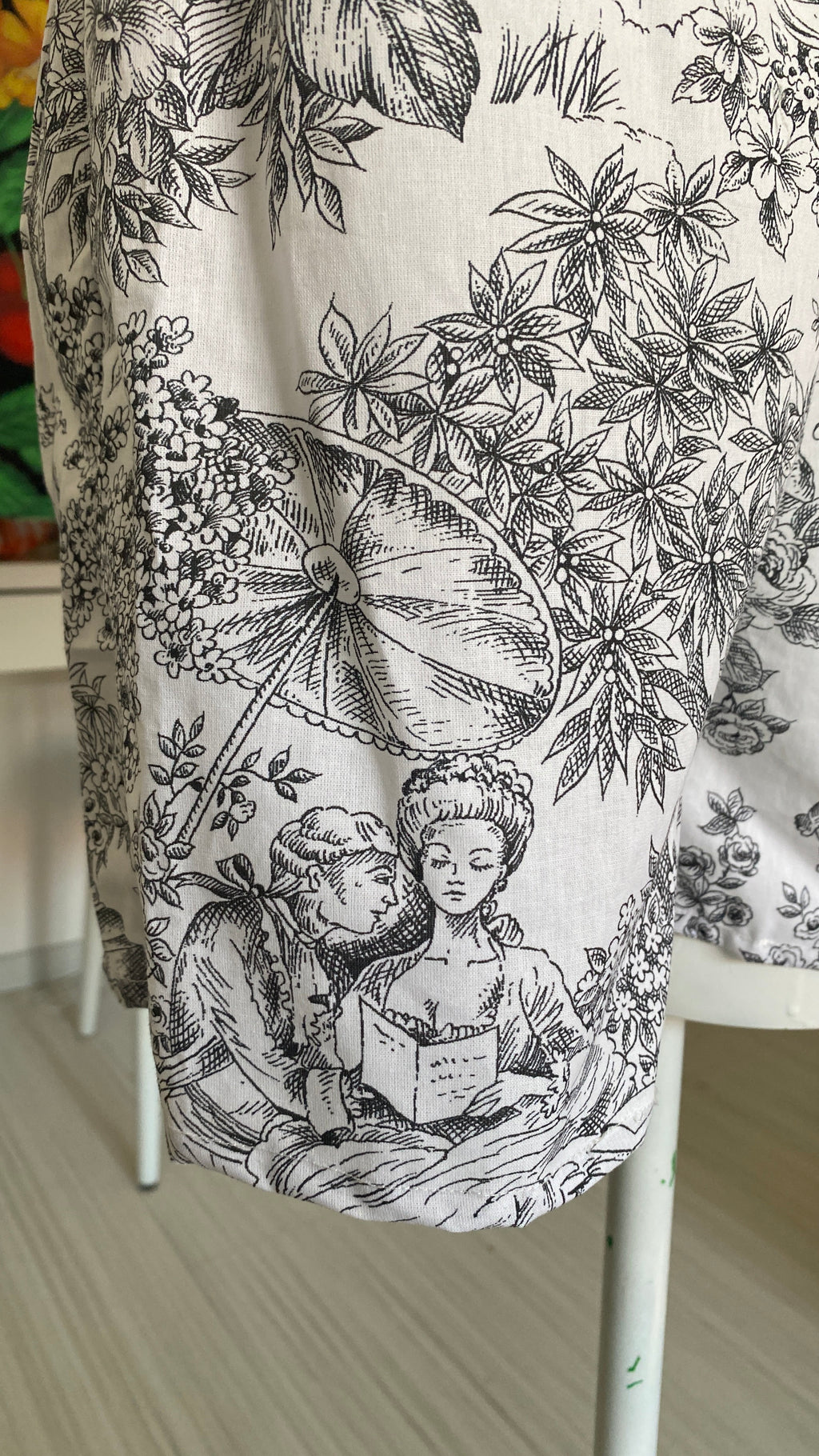 Short • T.XS/S à XL • Short coton toile de jouy noir