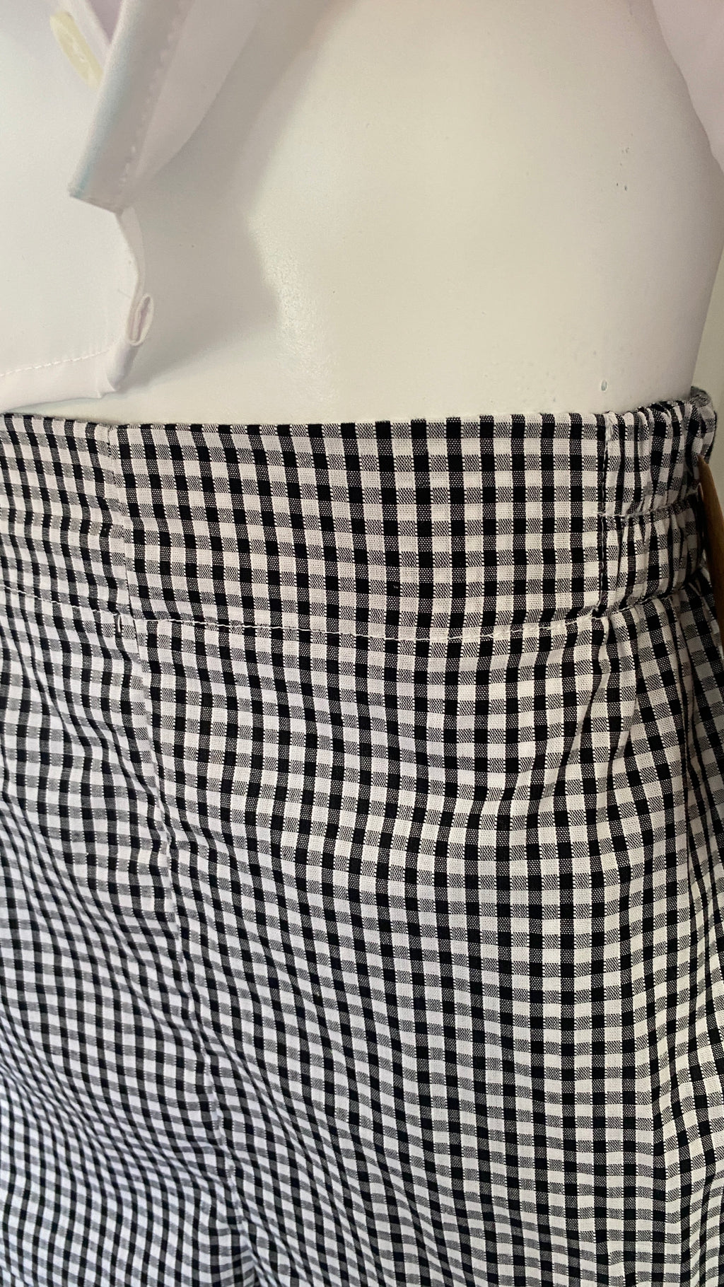 Short • T.XS/S à XL • Short coton vichy noir