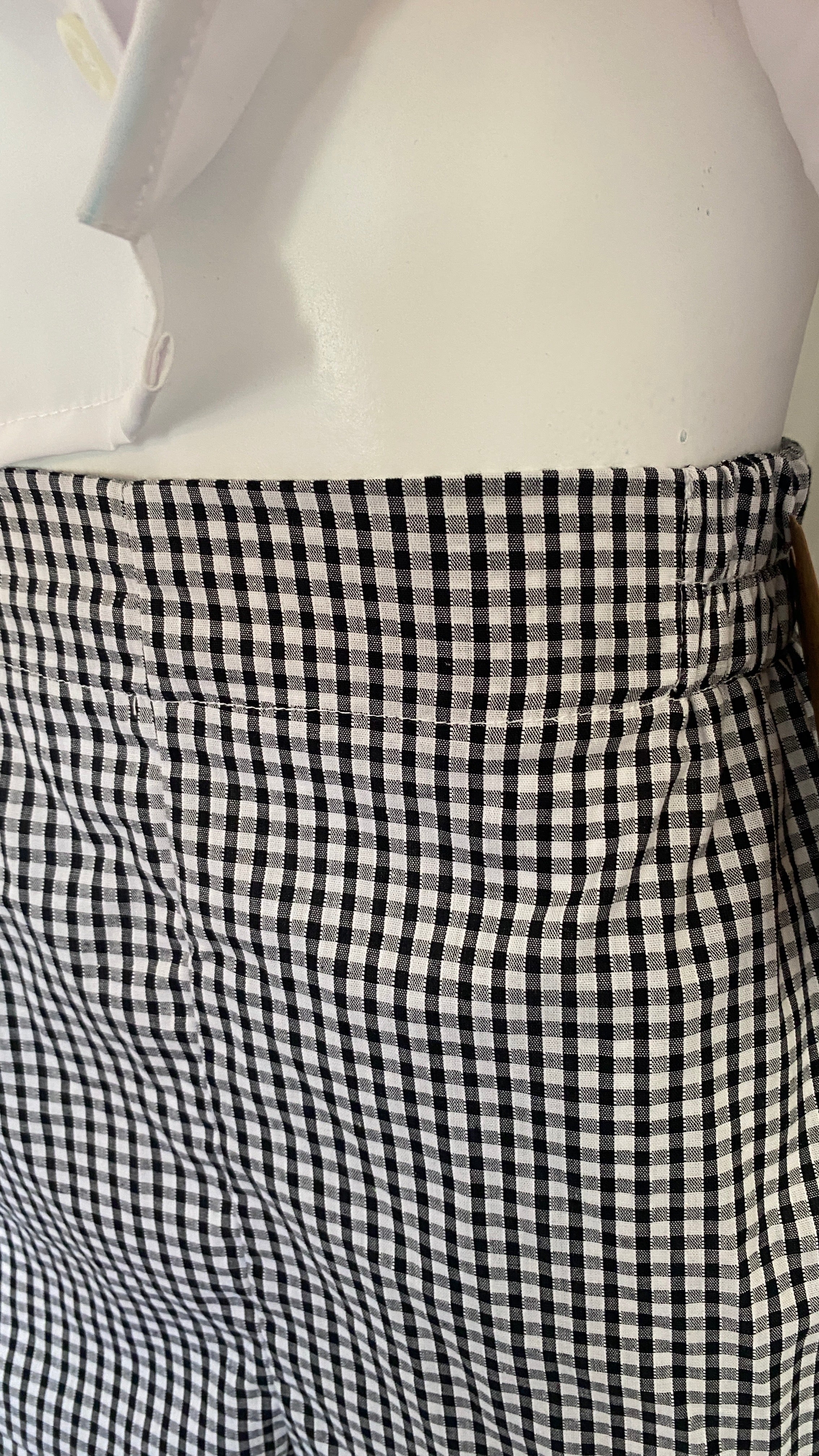 Short • T.XS/S à XL • Short coton vichy noir