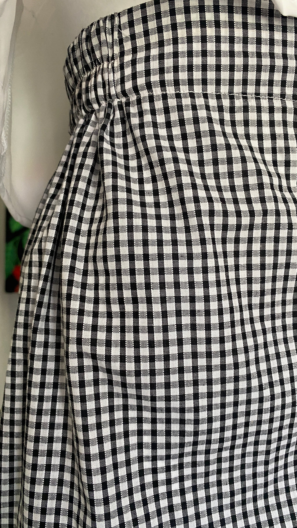 Short • T.XS/S à XL • Short coton vichy noir