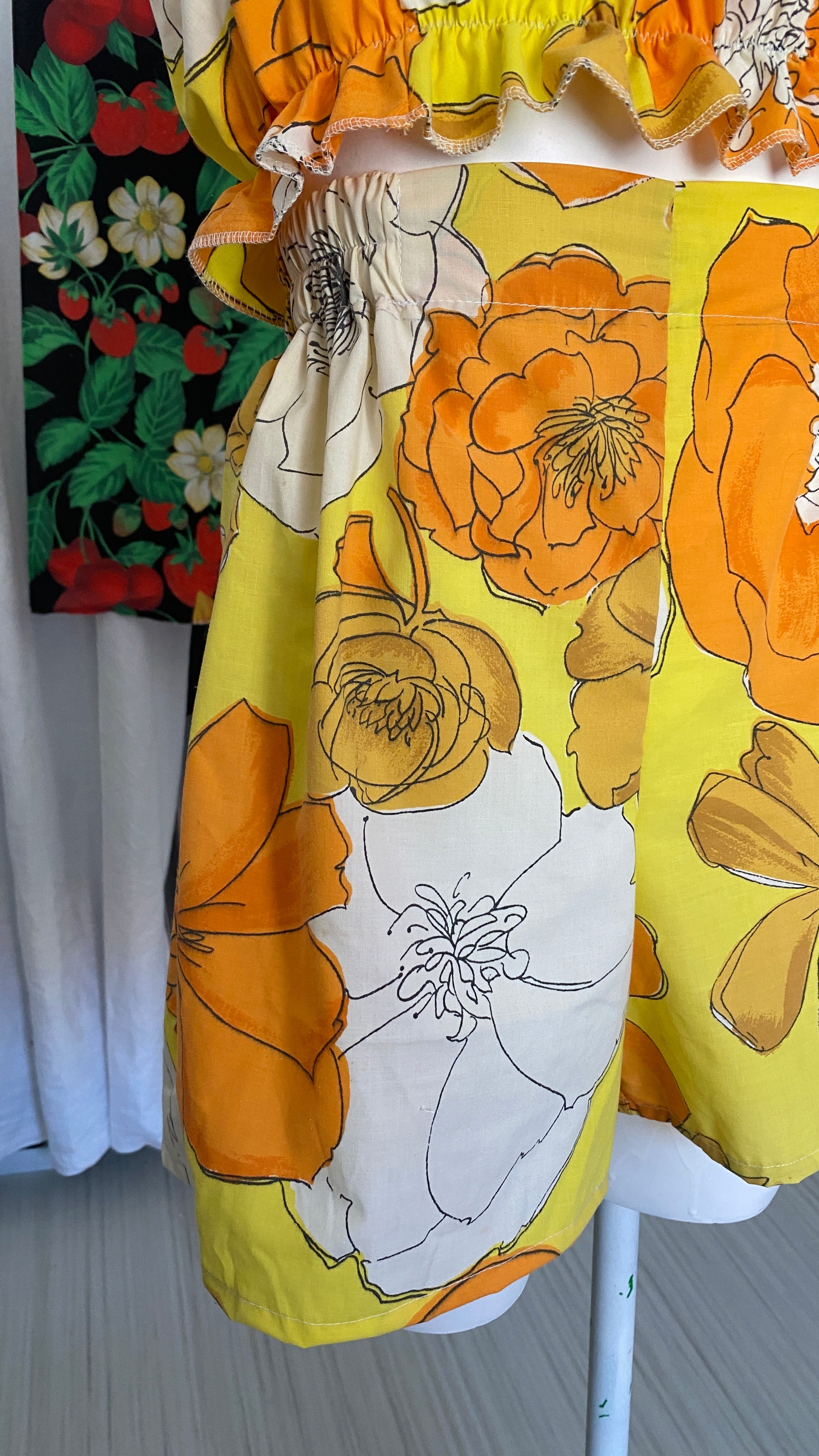 Short • T.S • Short upcyclé motifs floraux 70s