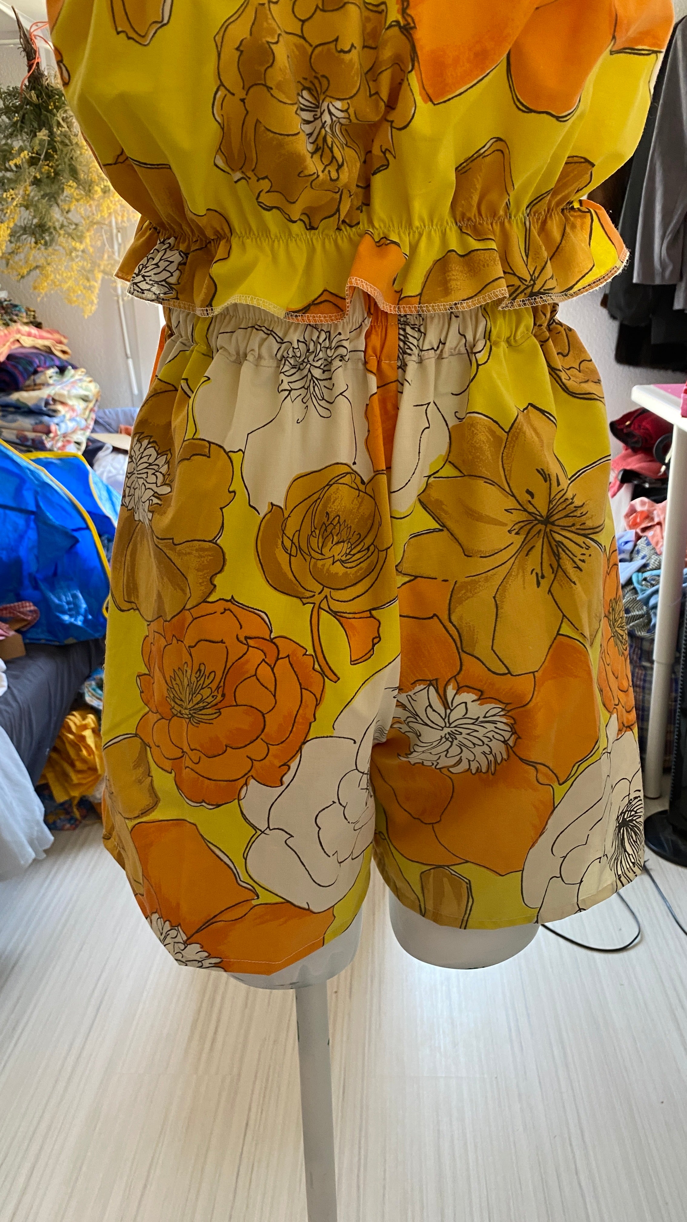 Short • T.S • Short upcyclé motifs floraux 70s