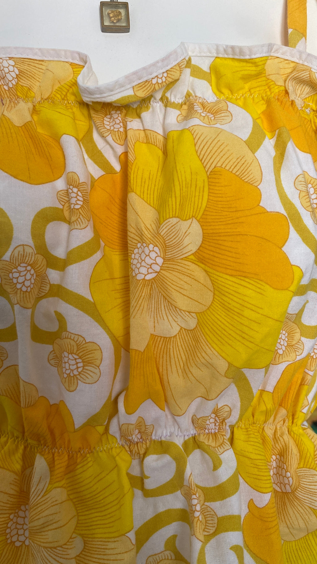 .P'tis Ôh • Taille L  • Haut bandeau coton blanc fleurs jaunes