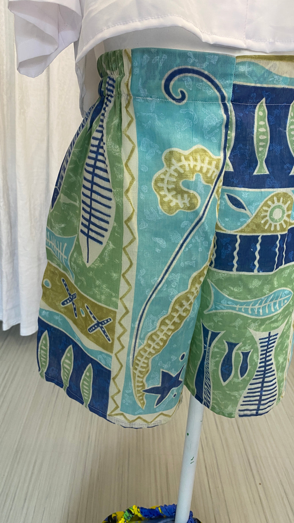 Short • T.XS/S, M et XL • Short upcyclé motifs marins