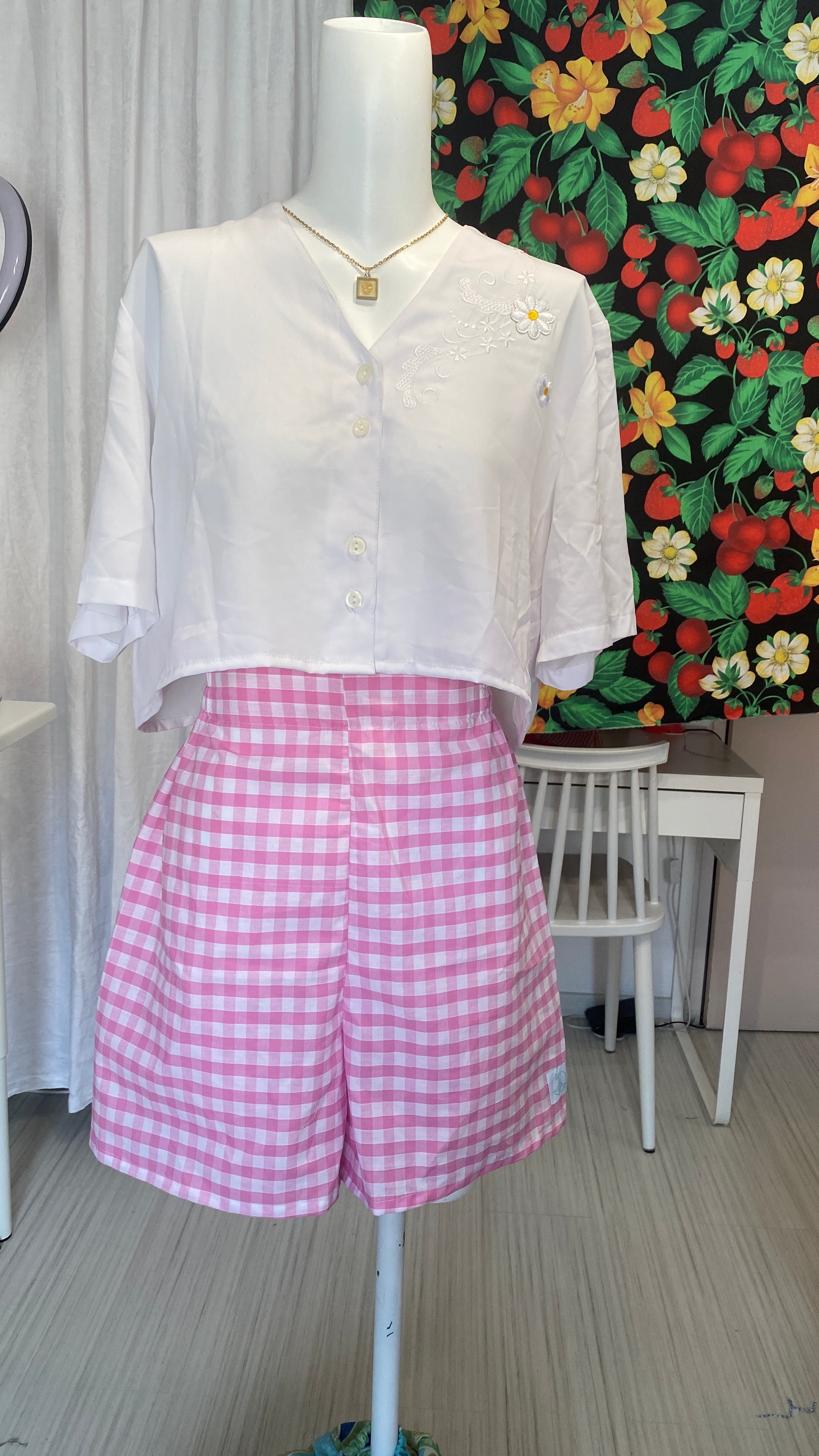 Short • T.XS/S, M, L et XL • Short vichy rose