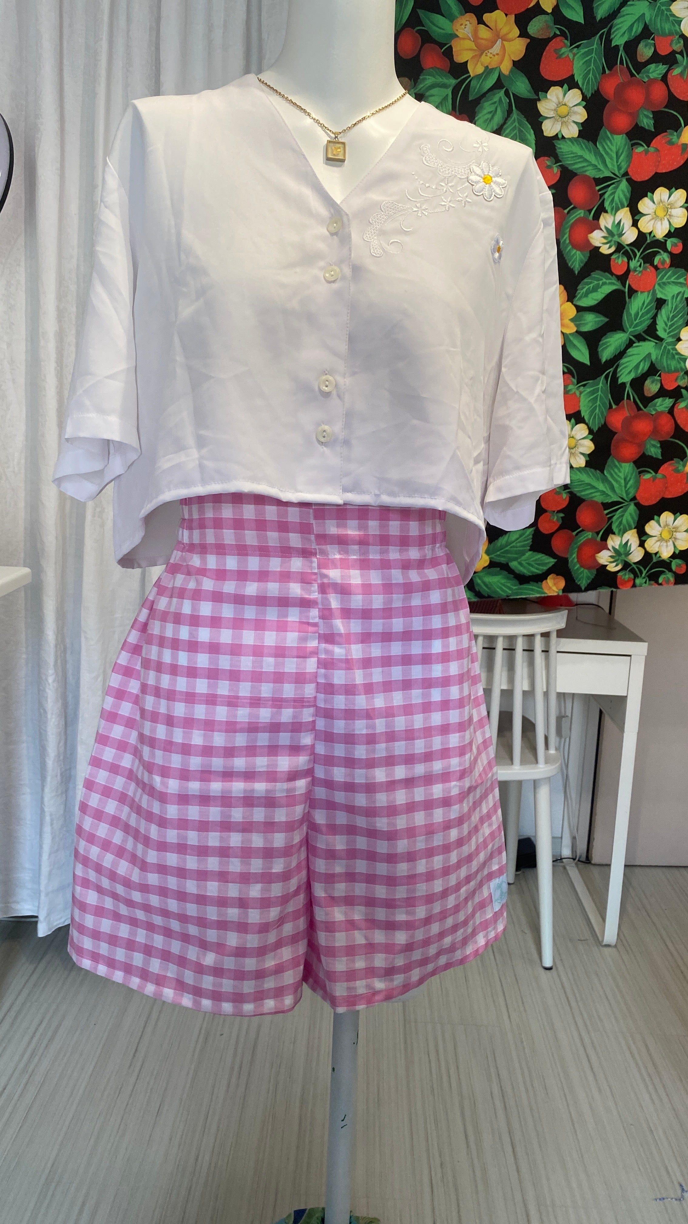 Short • T.XS/S, M, L et XL • Short vichy rose