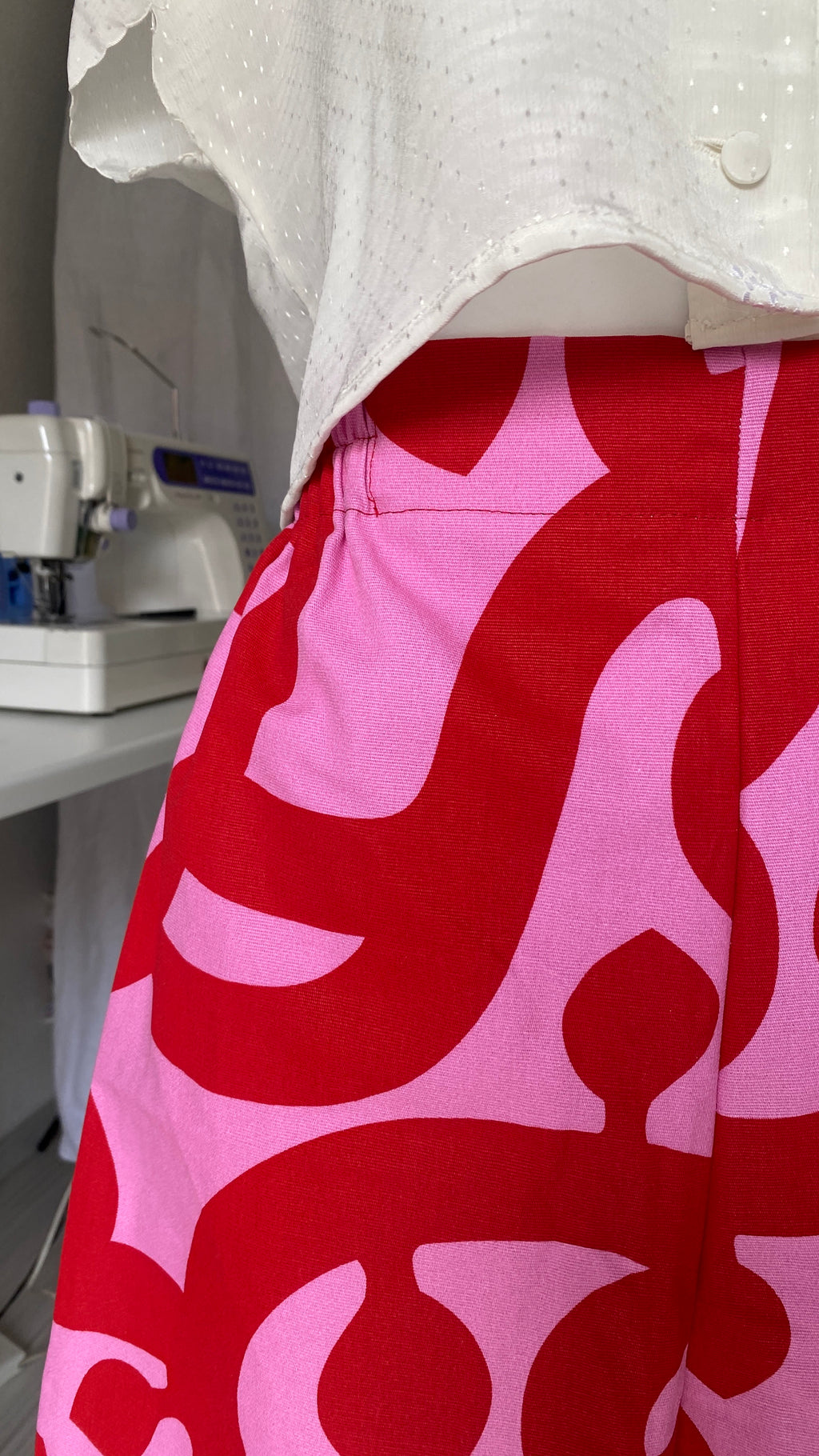 .Short • T.XS/S à XL • Magnifique short rose & rouge
