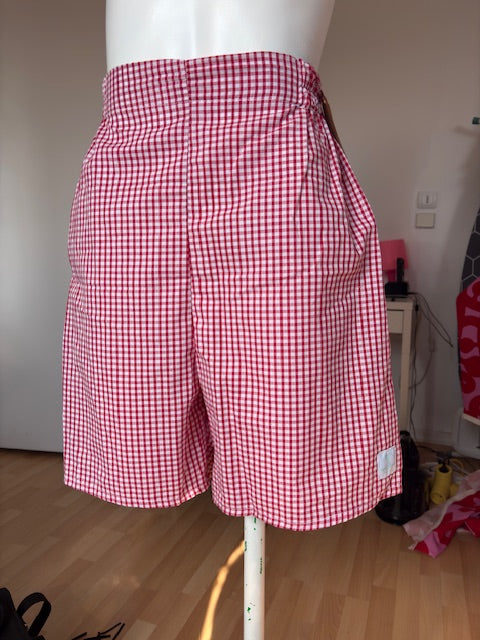 .Short • T.XS/S à XL • Short coton vichy rouge