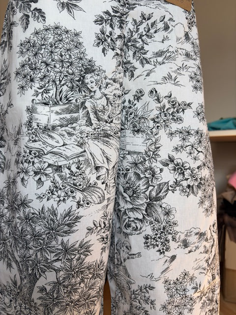 Pantalon • T.XS/S à XL • Pantalon coton toile de jouy noir