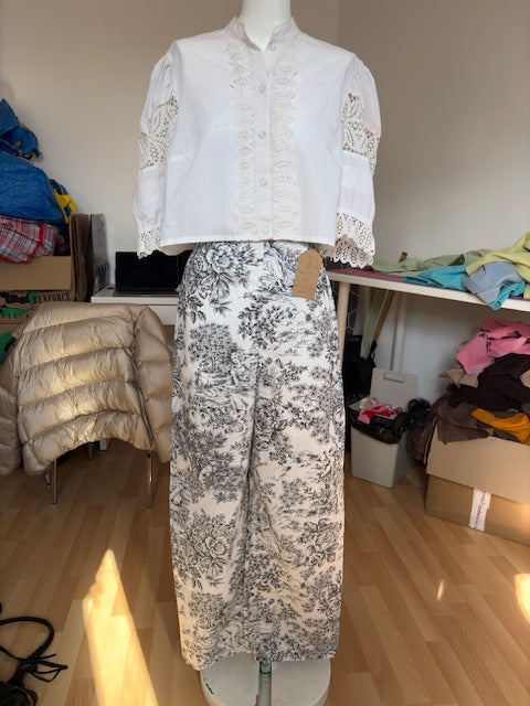 Pantalon • T.XS/S à XL • Pantalon coton toile de jouy noir